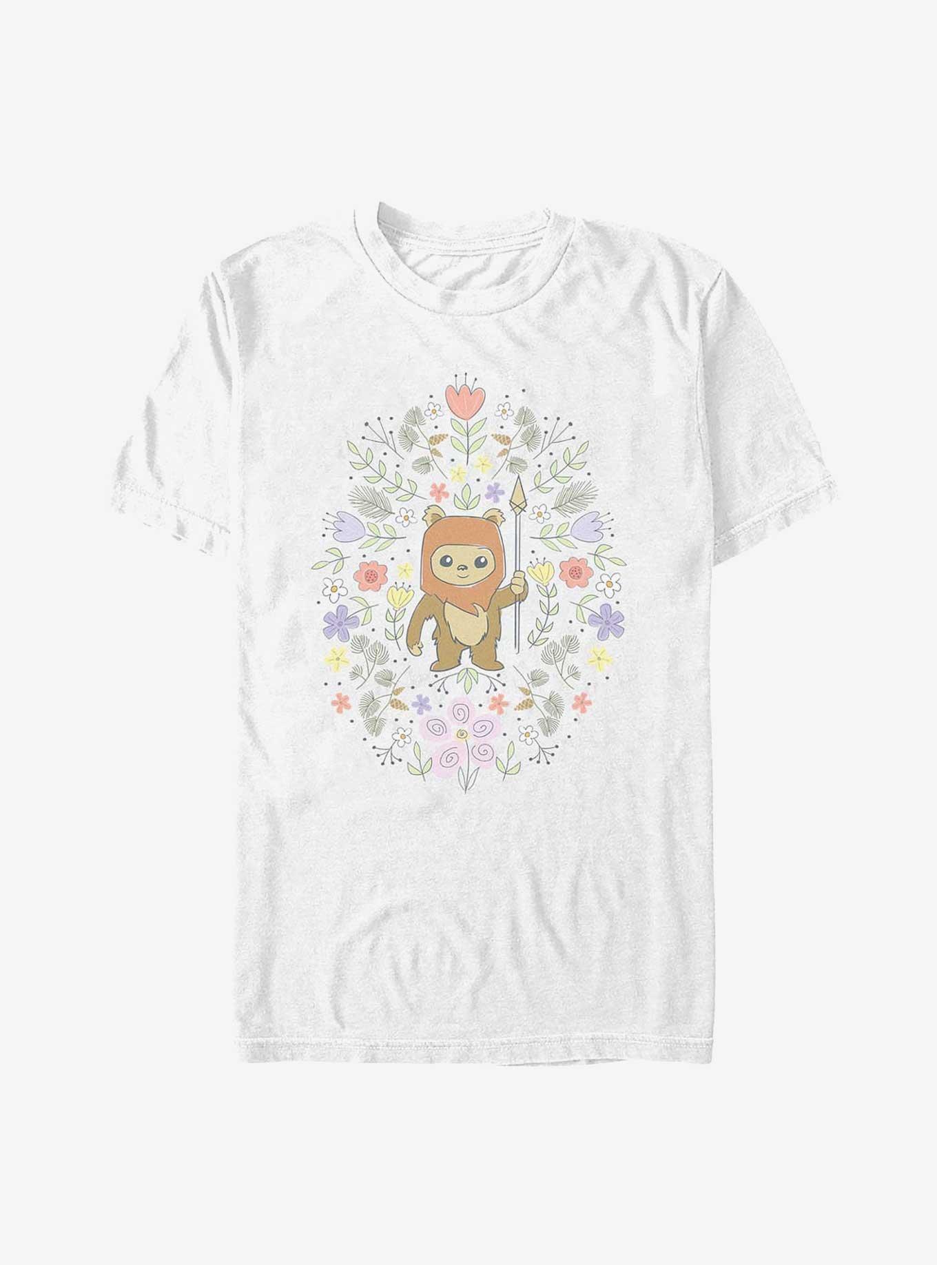 Star Wars Ewok Flower Spring T-Shirt, WHITE, hi-res