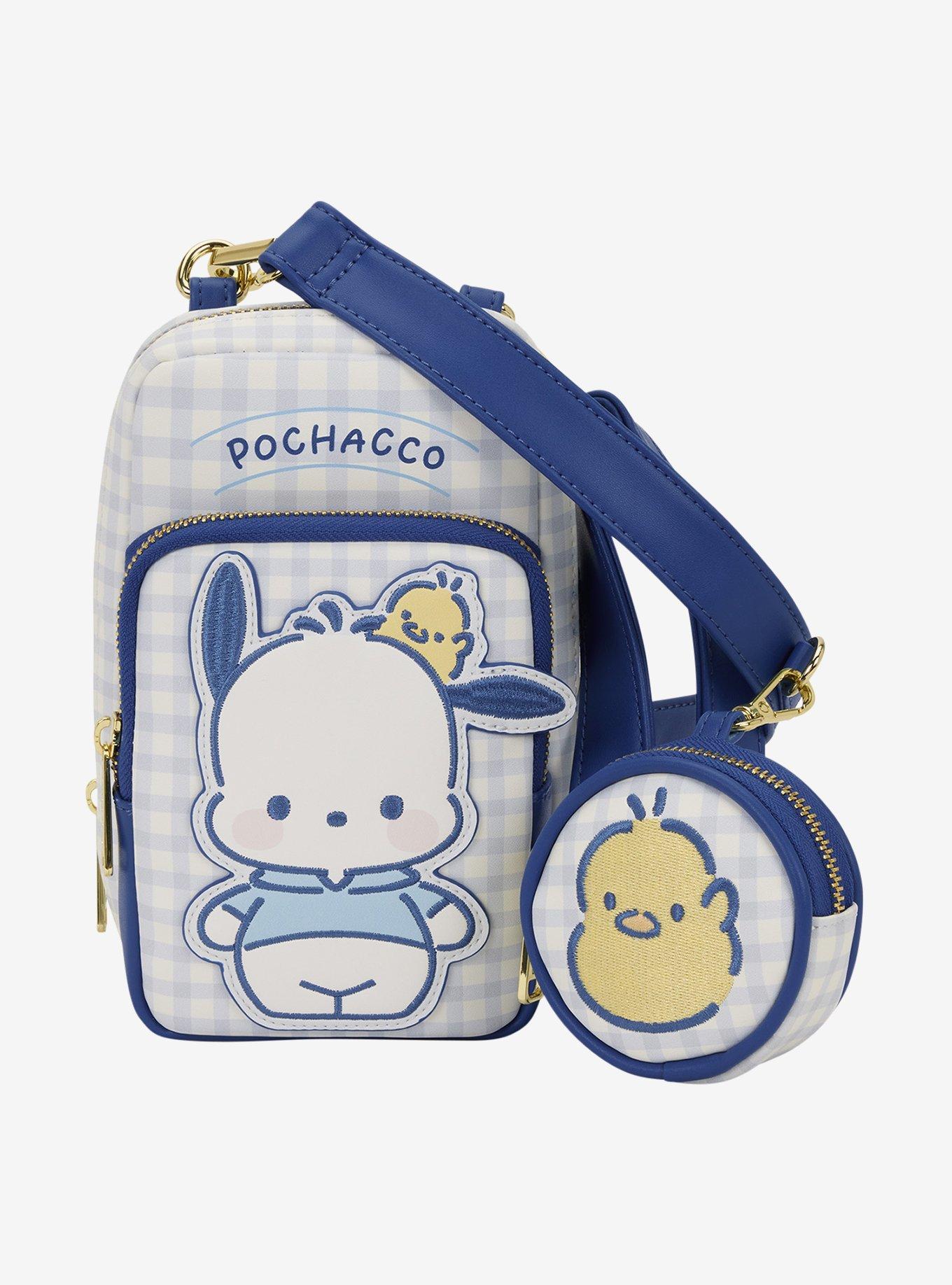 Loungefly Sanrio Pochacco Gingham Crossbody Sling Bag with Coin Purse, , hi-res
