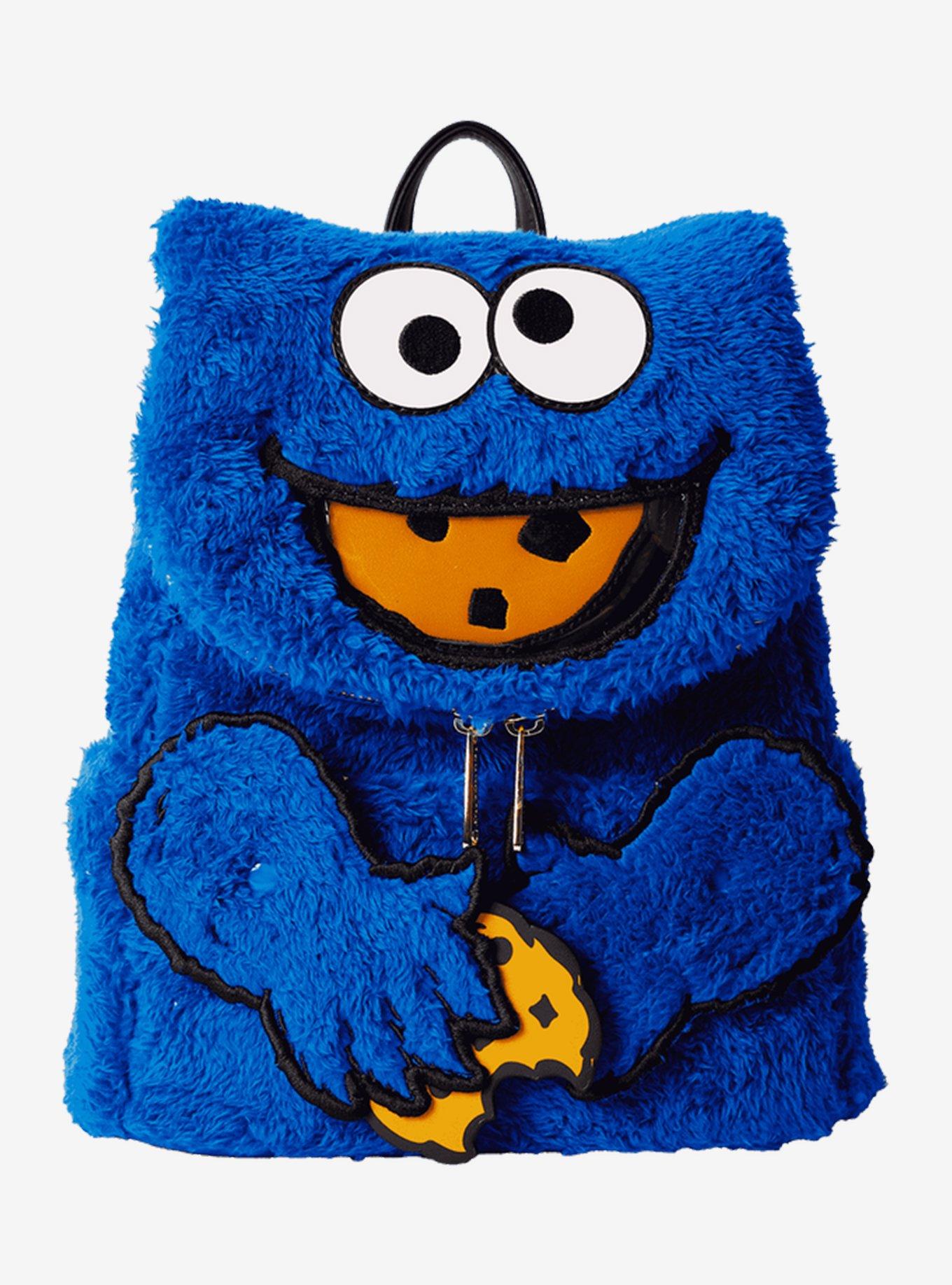 Loungefly Sesame Street Cookie Monster Plush Figural Mini Backpack with Coin Purse, , hi-res