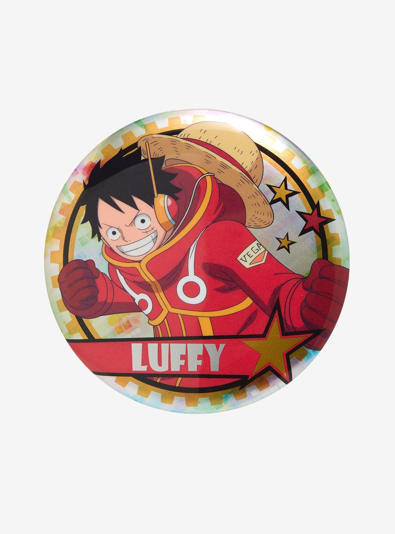 One Piece Luffy Egghead Reflective 3 Inch Button, , hi-res