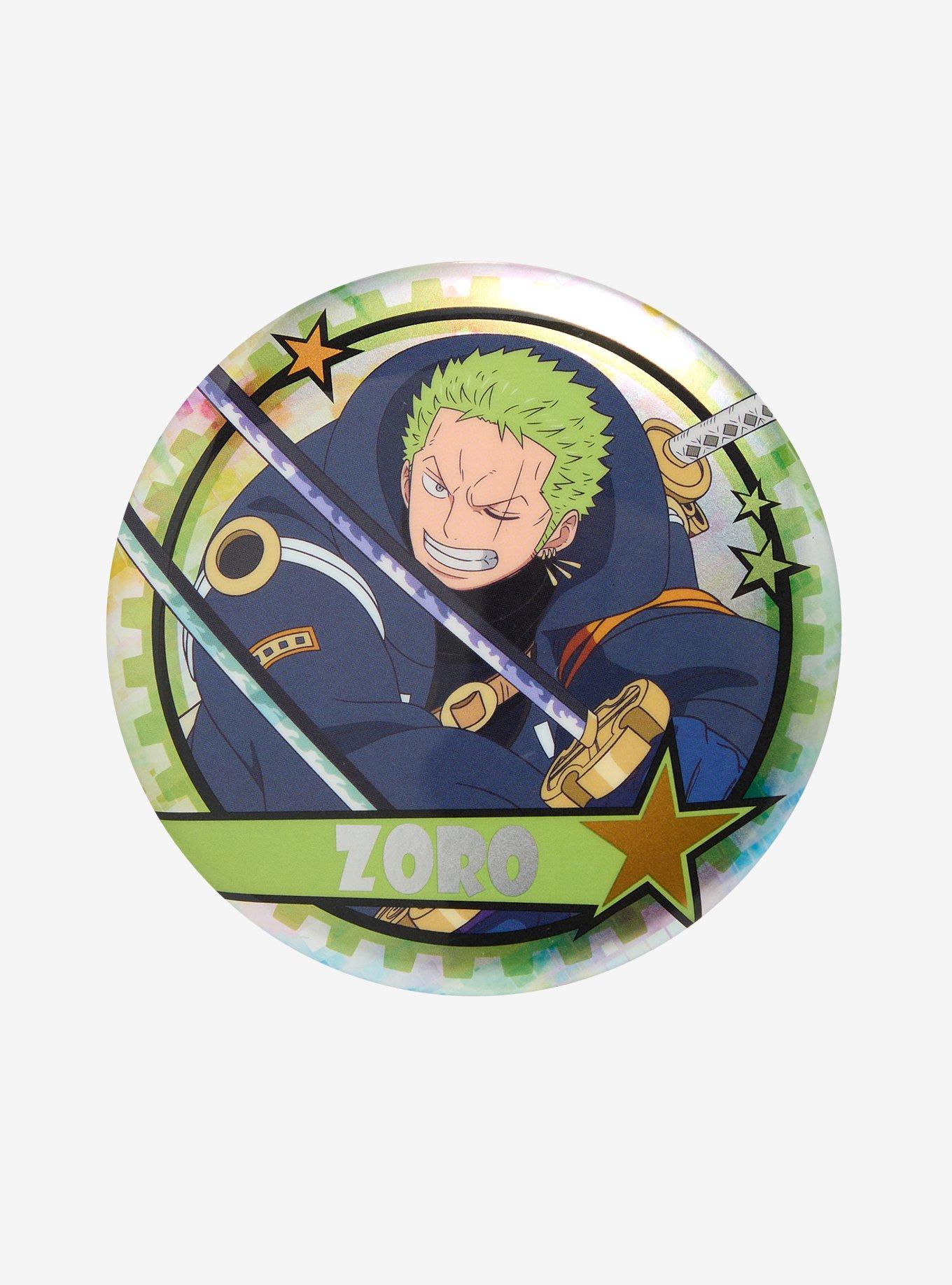 One Piece Zoro Egghead Reflective 3 Inch Button, , hi-res