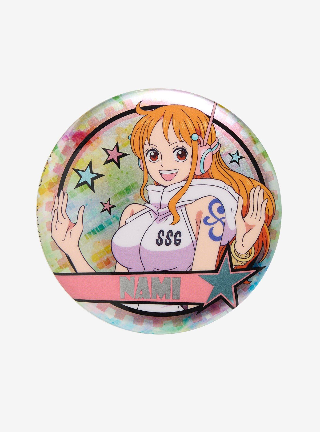 One Piece Nami Egghead Reflective 3 Inch Button, , hi-res