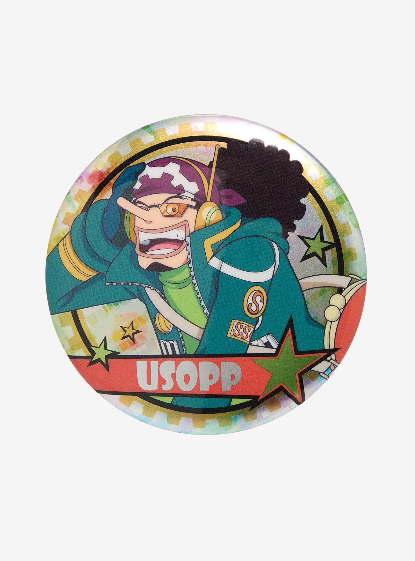 One Piece Usopp Egghead Reflective 3 Inch Button, , hi-res