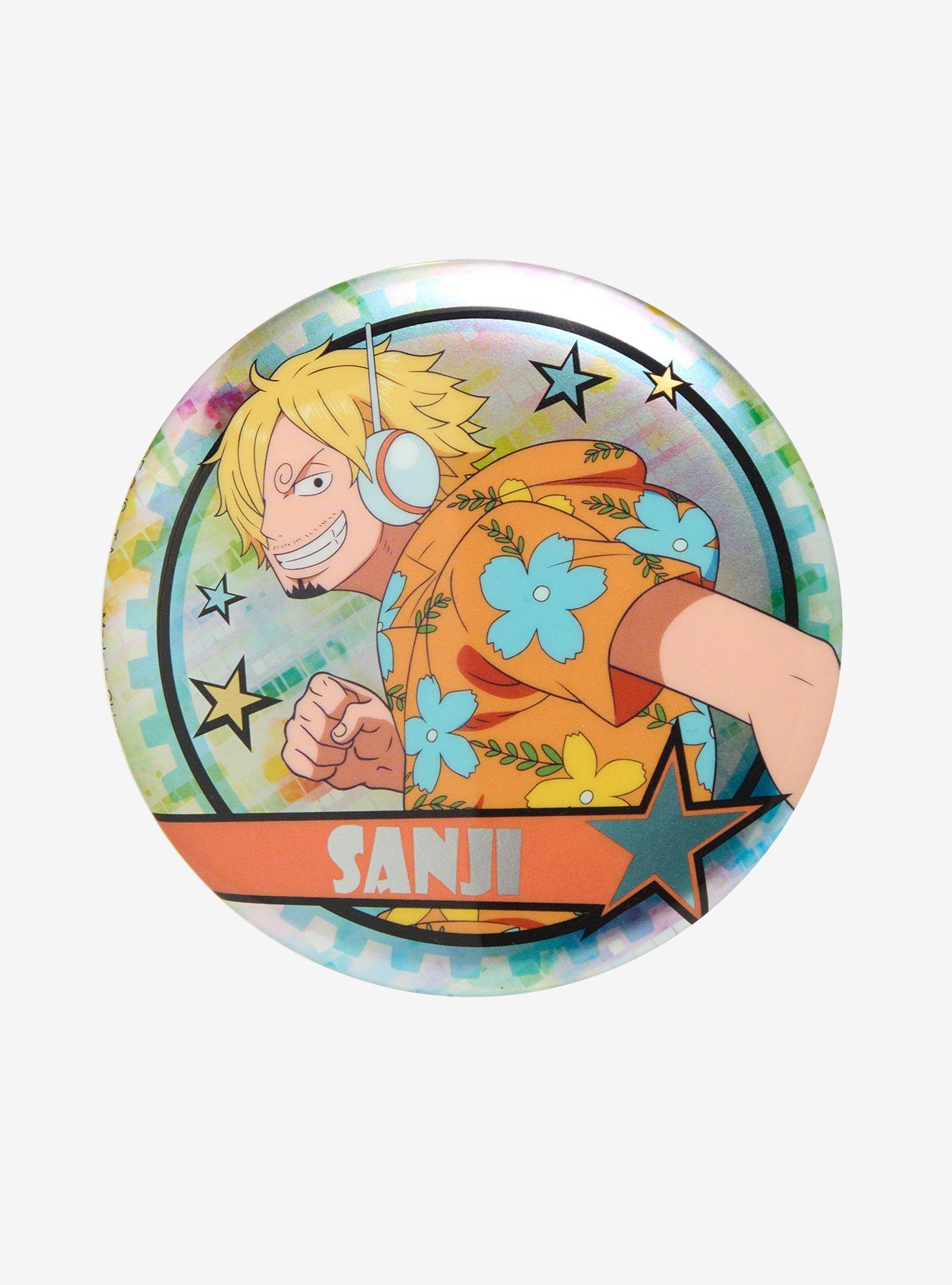 One Piece Sanji Egghead Reflective 3 Inch Button, , hi-res