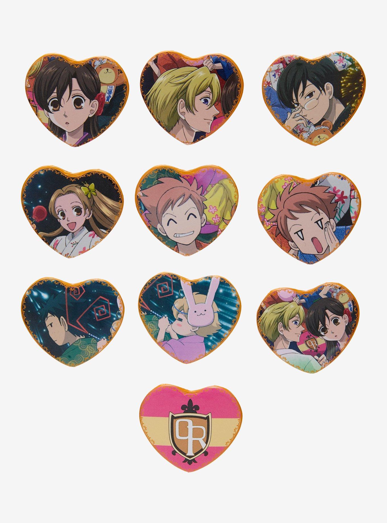 Ouran High School Host Club Blind Bag Mini Heart Buttons, , hi-res