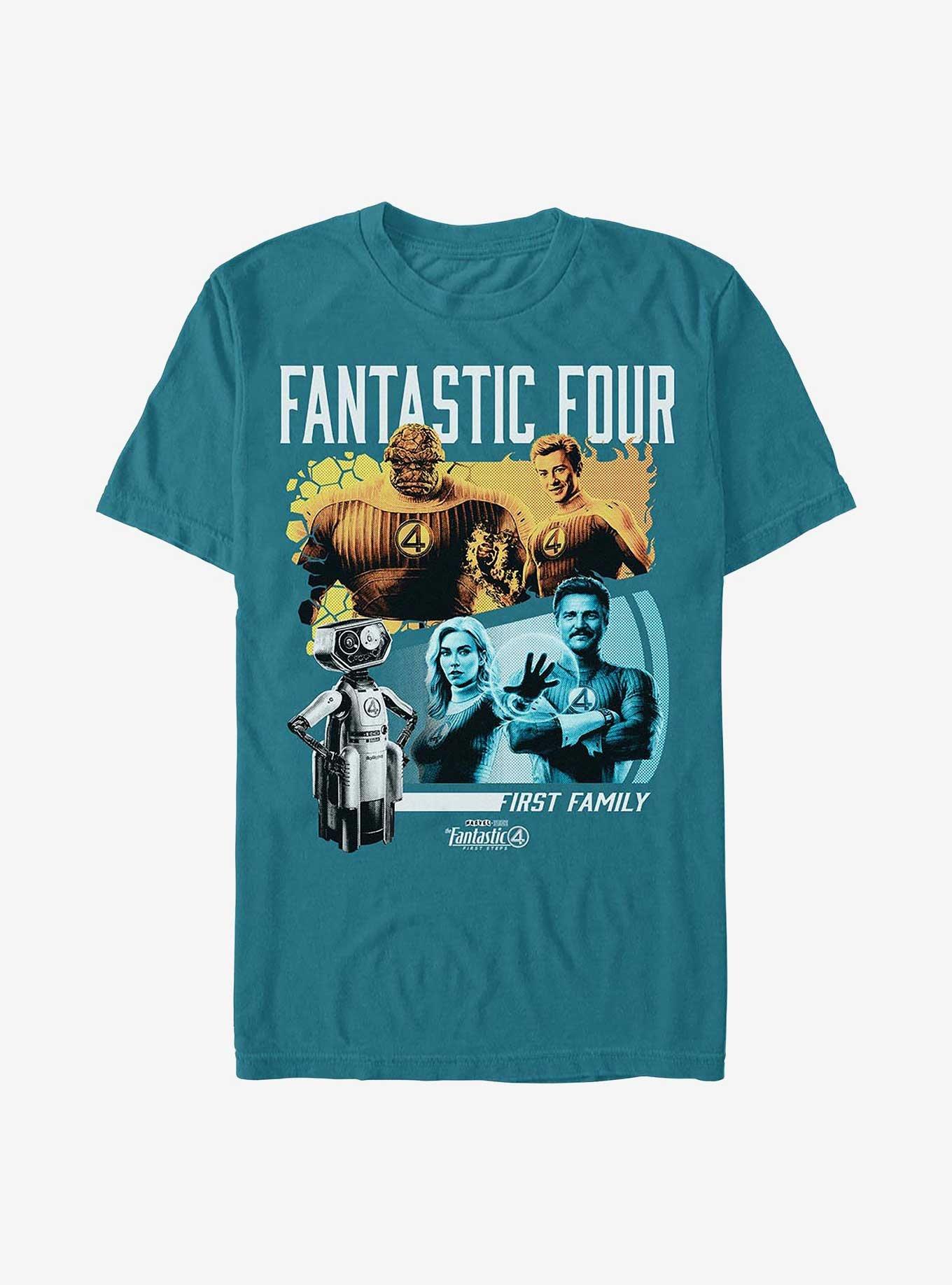 COMFORTCOLORS Marvel The Fantastic Four: First Steps Family N Herbie Garment Dye T-Shirt