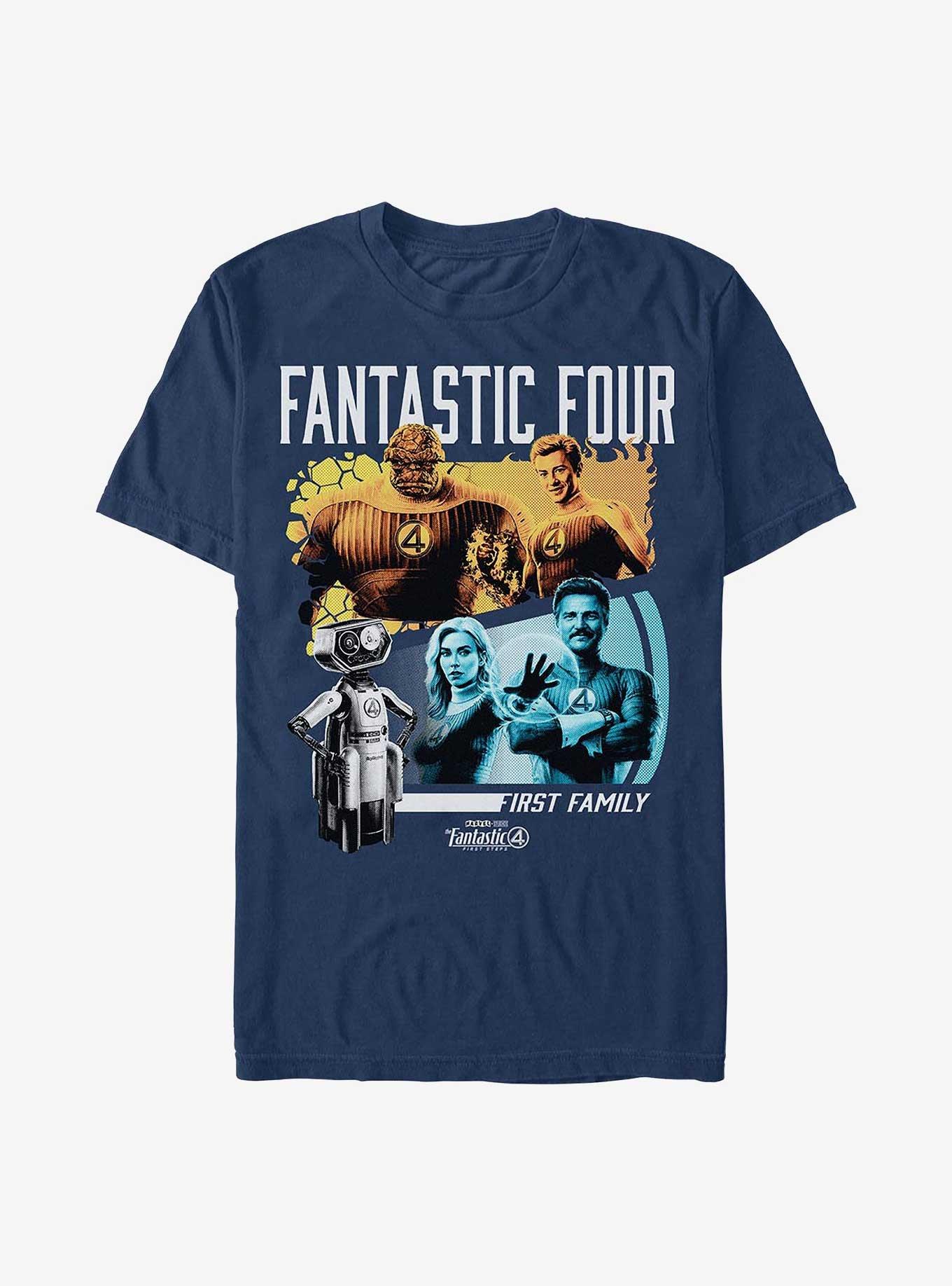 Marvel The Fantastic Four: First Steps Family N Herbie Garment Dye T-Shirt, TRUENAVY, hi-res