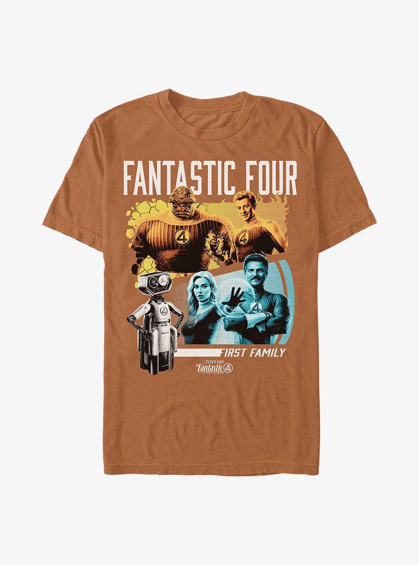 COMFORTCOLORS Marvel The Fantastic Four: First Steps Family N Herbie Garment Dye T-Shirt