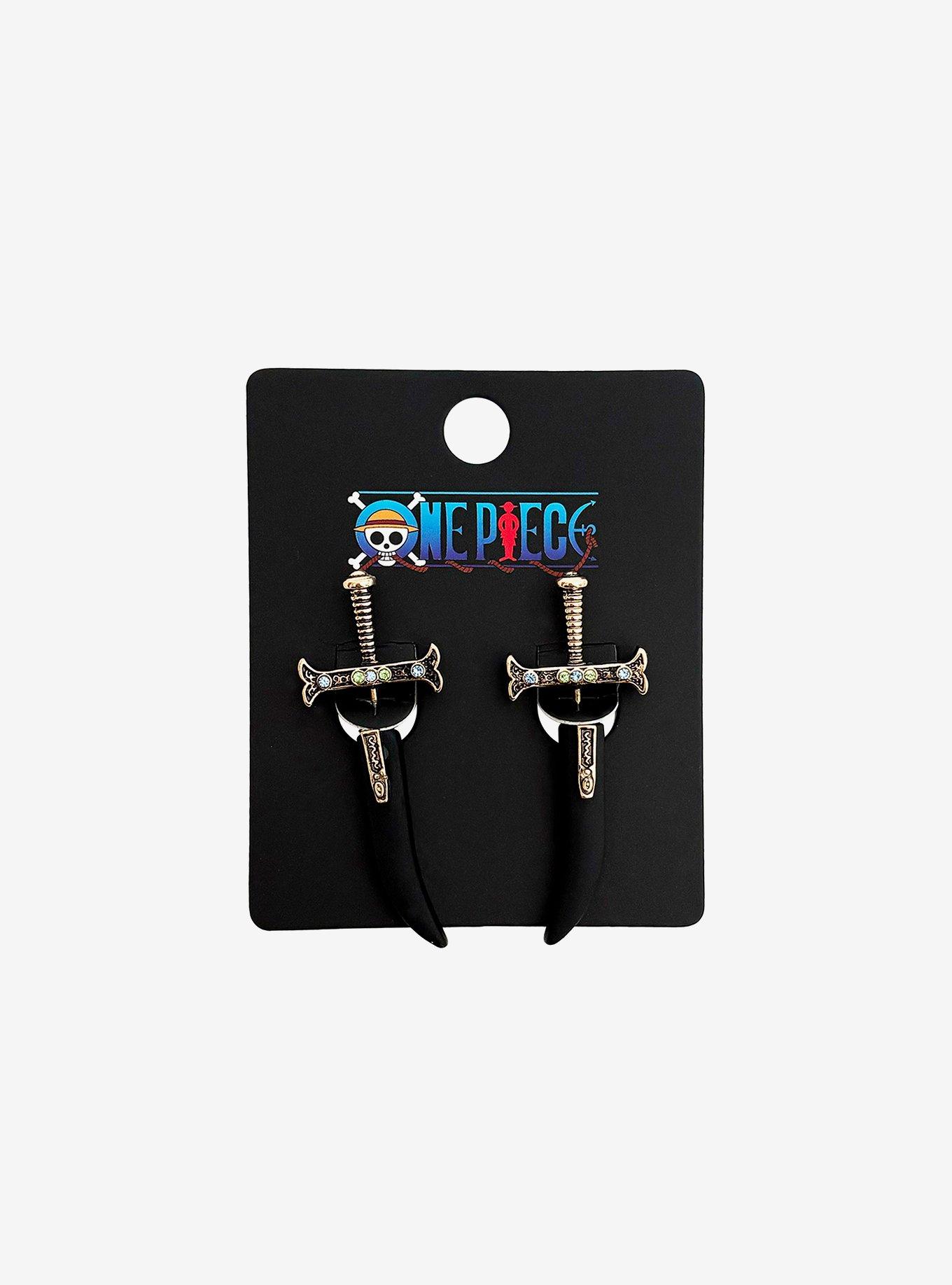 One Piece Mihawk Front/Back Earrings, , hi-res
