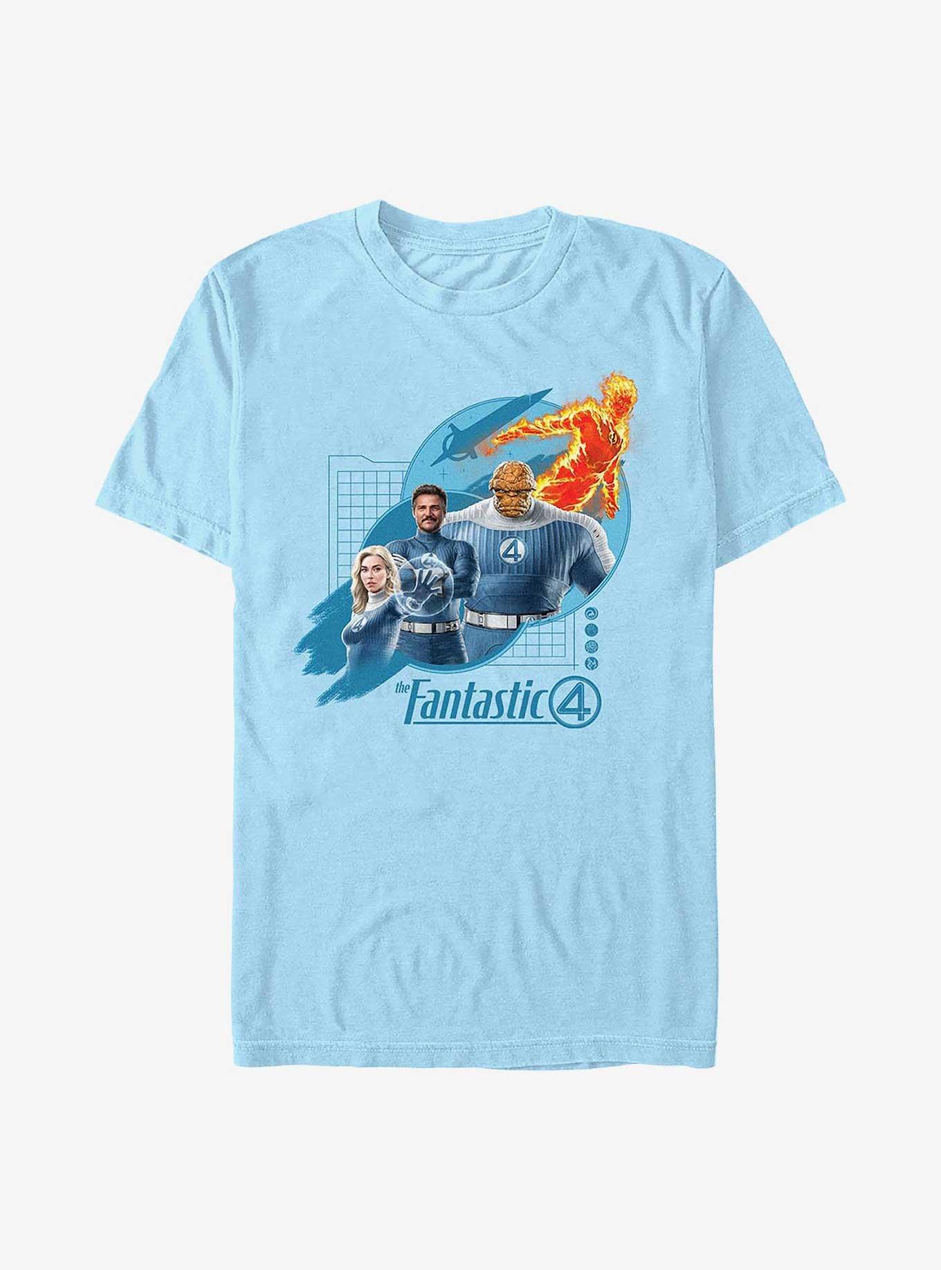 Marvel The Fantastic Four: First Steps Team T-Shirt, LT BLUE, hi-res