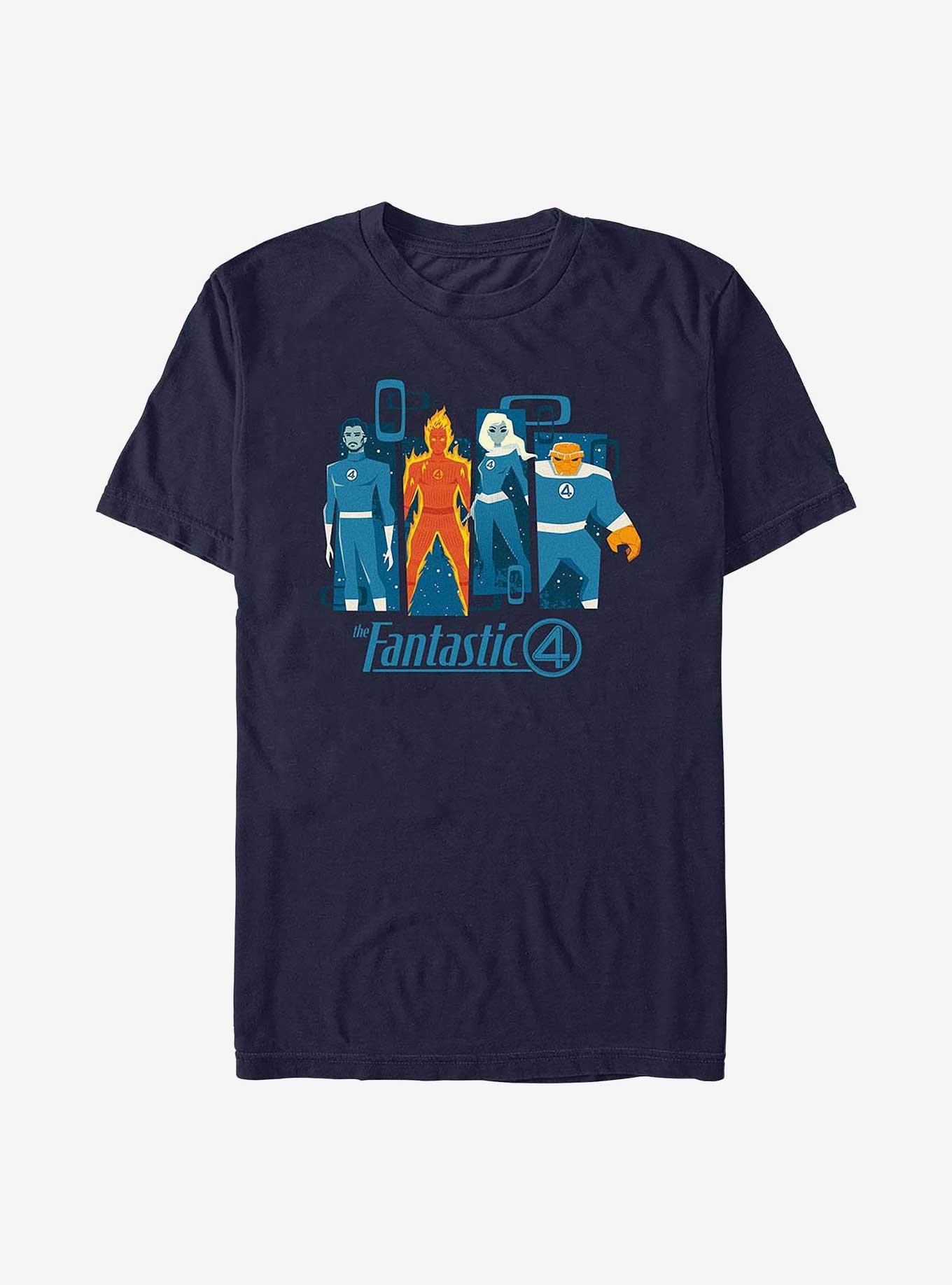 Marvel The Fantastic Four: First Steps Fantastic Panels T-Shirt, NAVY, hi-res