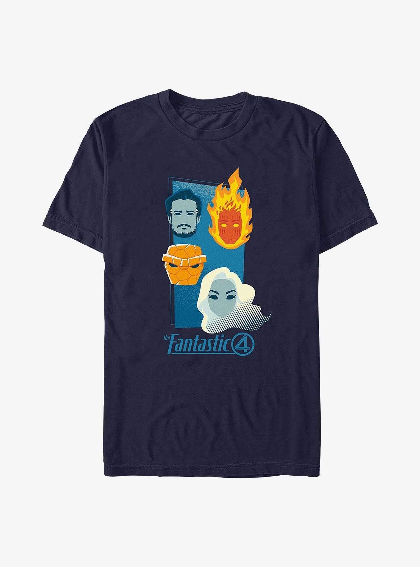 Marvel The Fantastic Four: First Steps Fantastic Heads T-Shirt, NAVY, hi-res