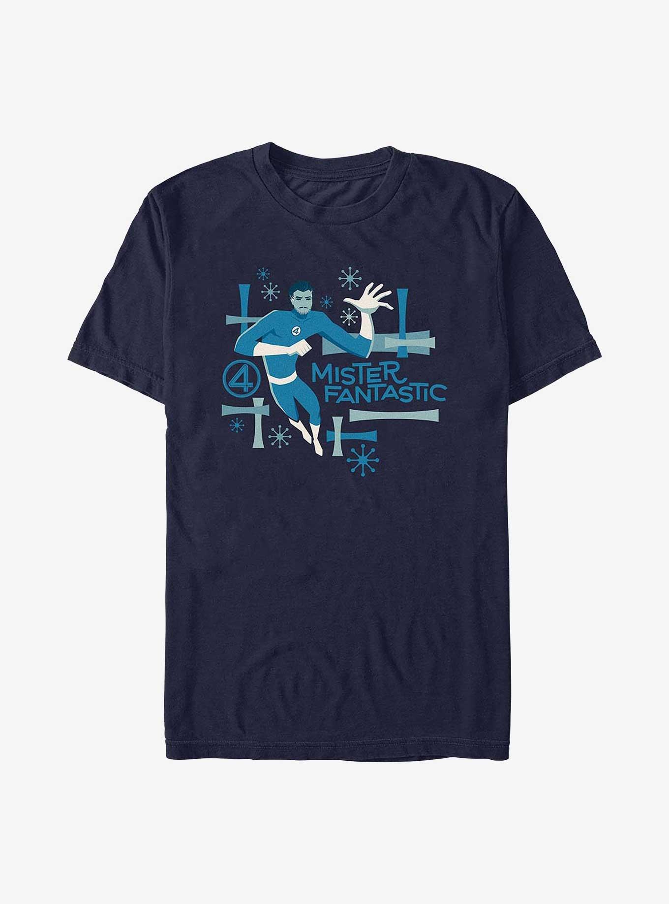 Marvel The Fantastic Four: First Steps Mister Fantastic Vintage T-Shirt, NAVY, hi-res