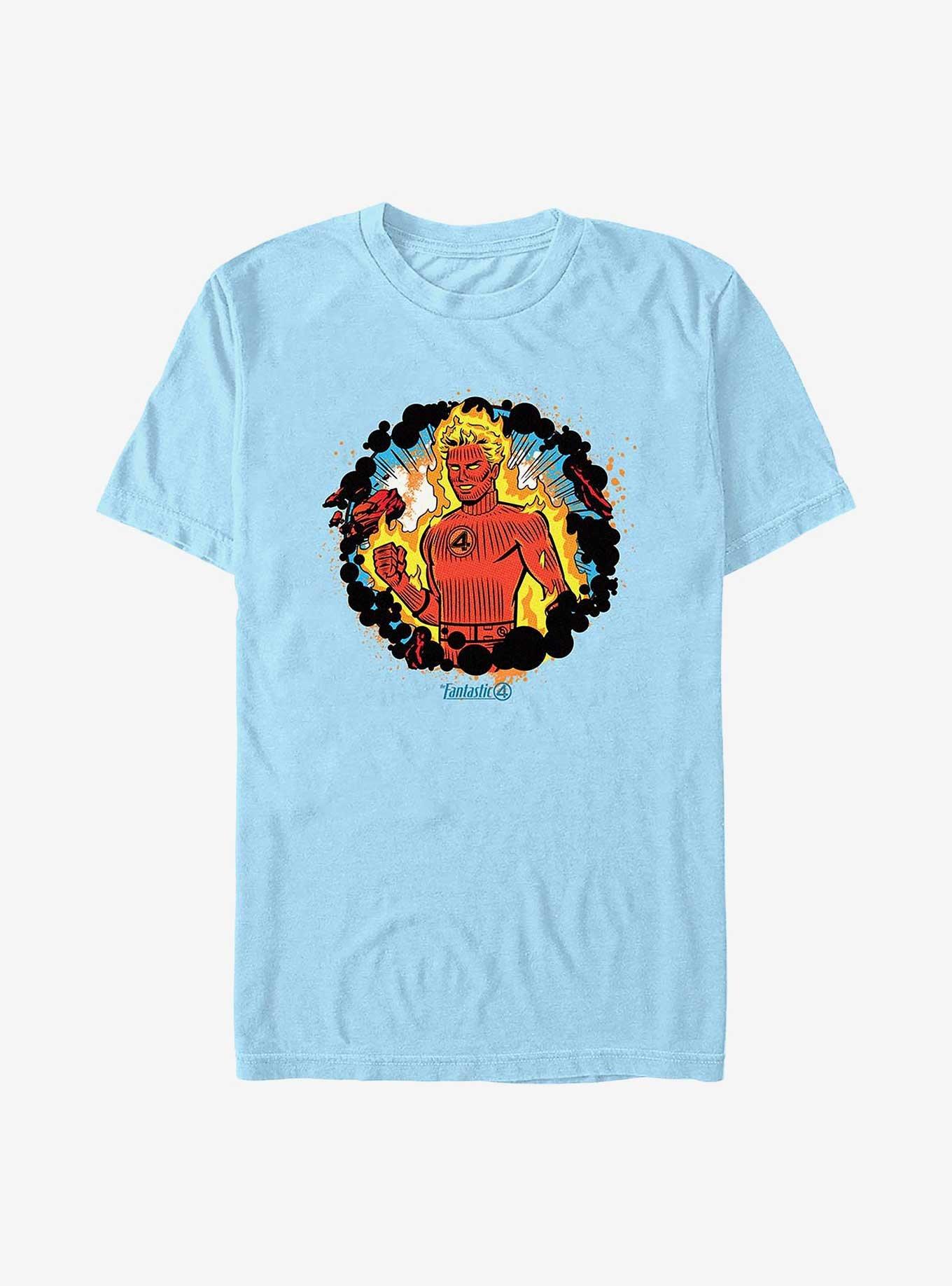 Marvel The Fantastic Four: First Steps Fire Power T-Shirt, LT BLUE, hi-res
