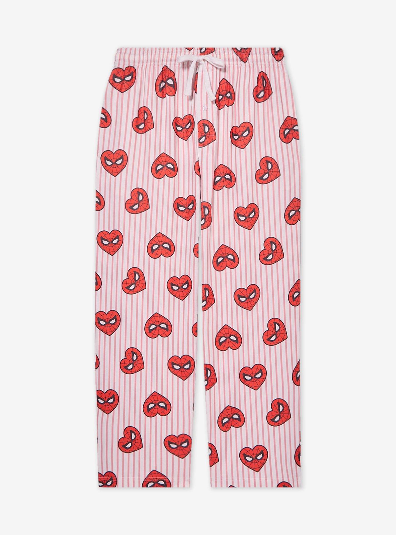 Marvel Spider-Man Hearts Allover Print Sleep Pants - BoxLunch Exclusive, , hi-res