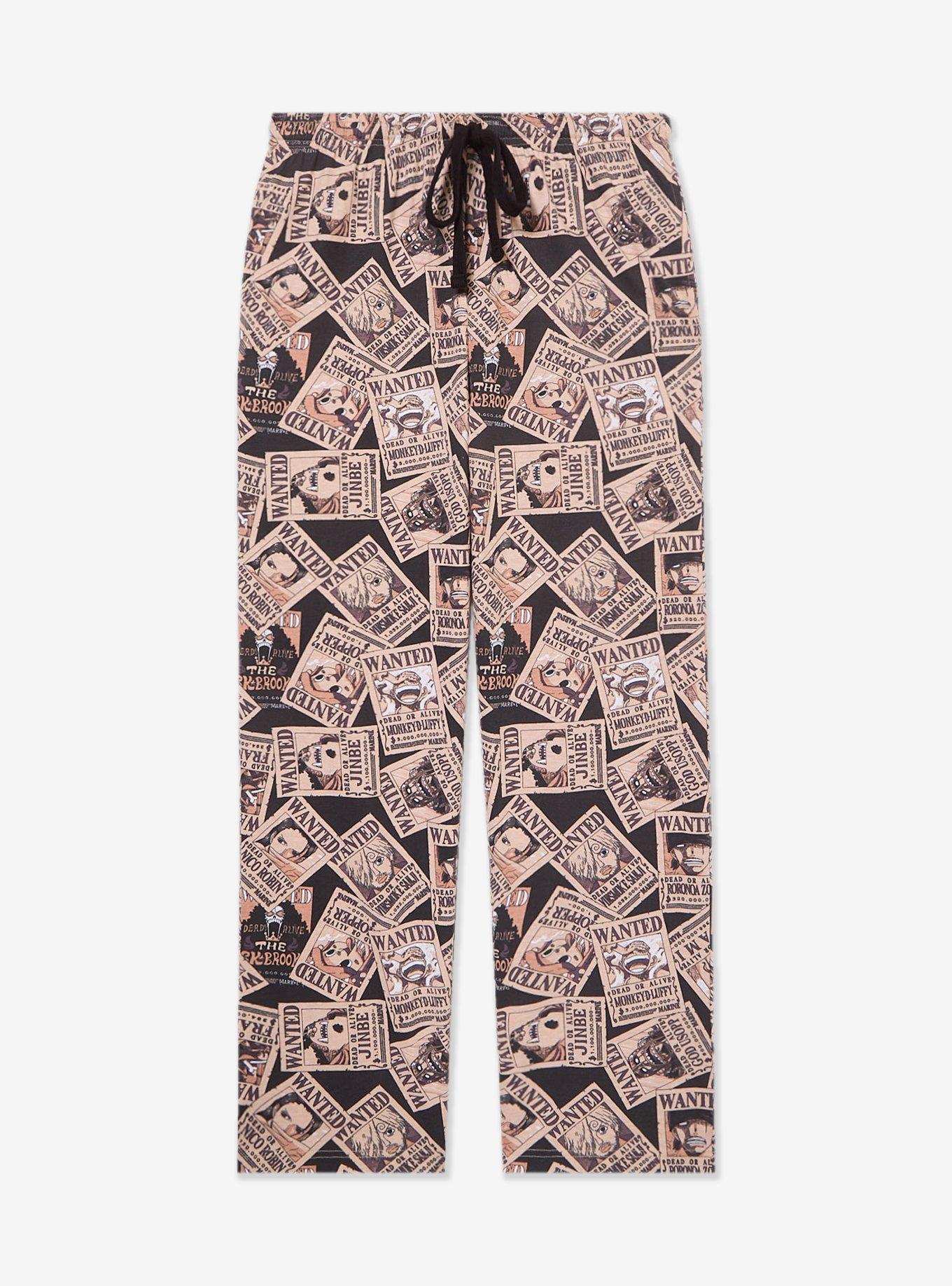 One Piece Wanted Posters Allover Print Sleep Pants - BoxLunch Exclusive, , hi-res