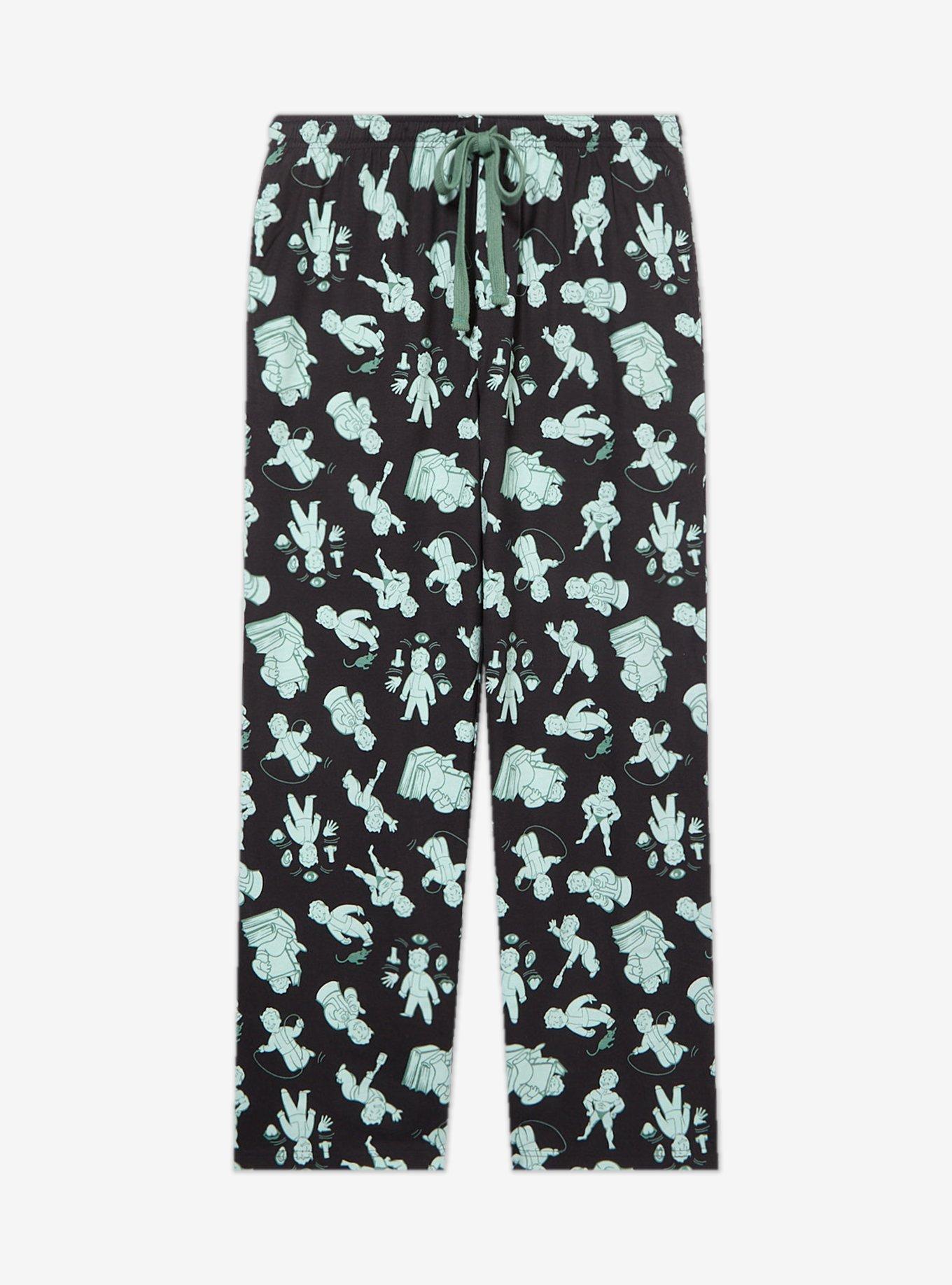 Fallout Vault Boy Allover Print Glow-in-the-Dark Sleep Pants - BoxLunch Exclusive, , hi-res