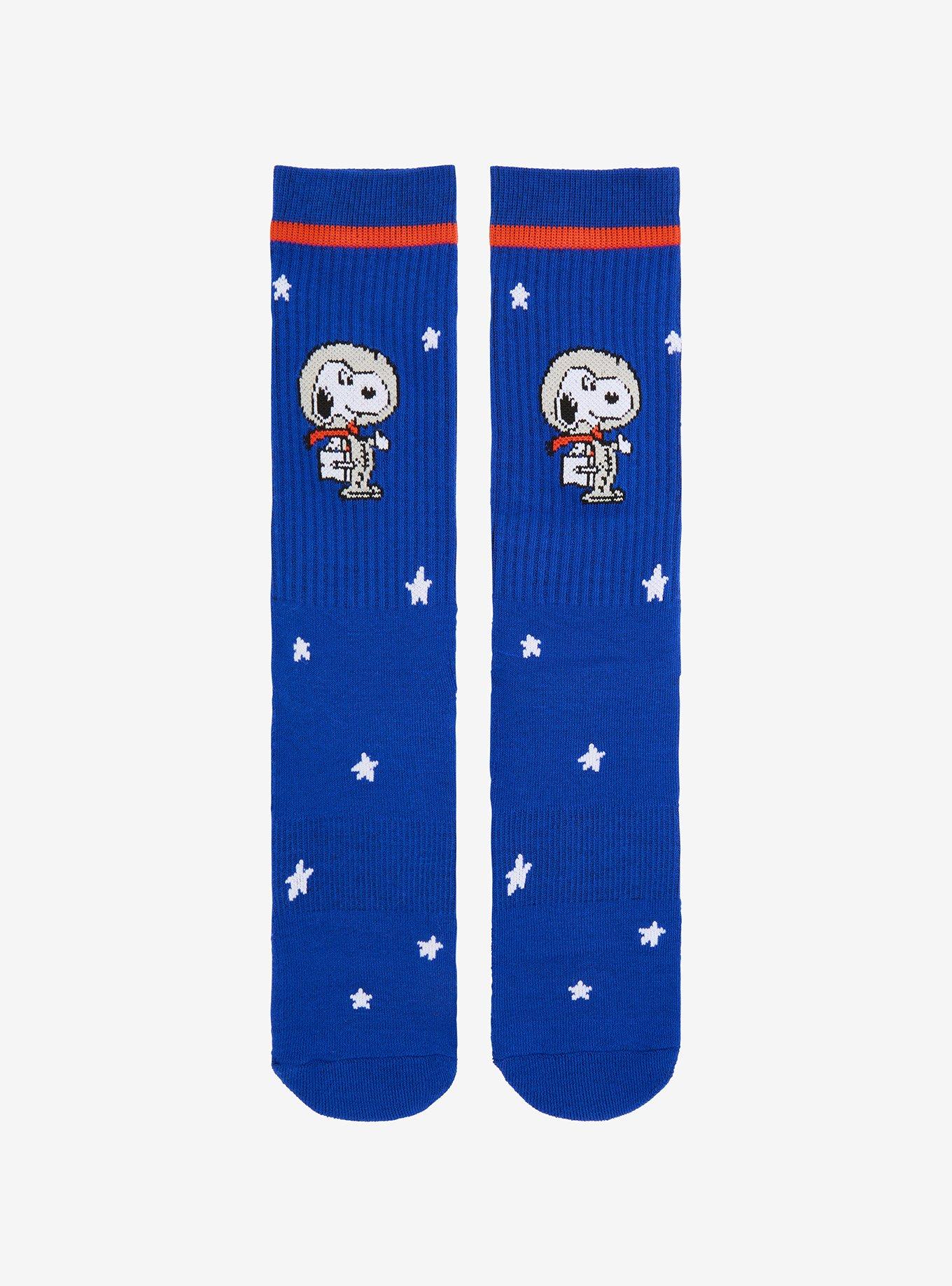 Peanuts Snoopy Astronaut Crew Socks - BoxLunch Exclusive, , hi-res