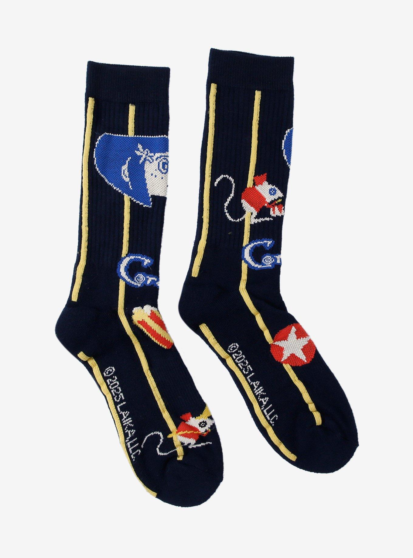 Coraline Circus Mice Crew Socks — BoxLunch Exclusive, , hi-res