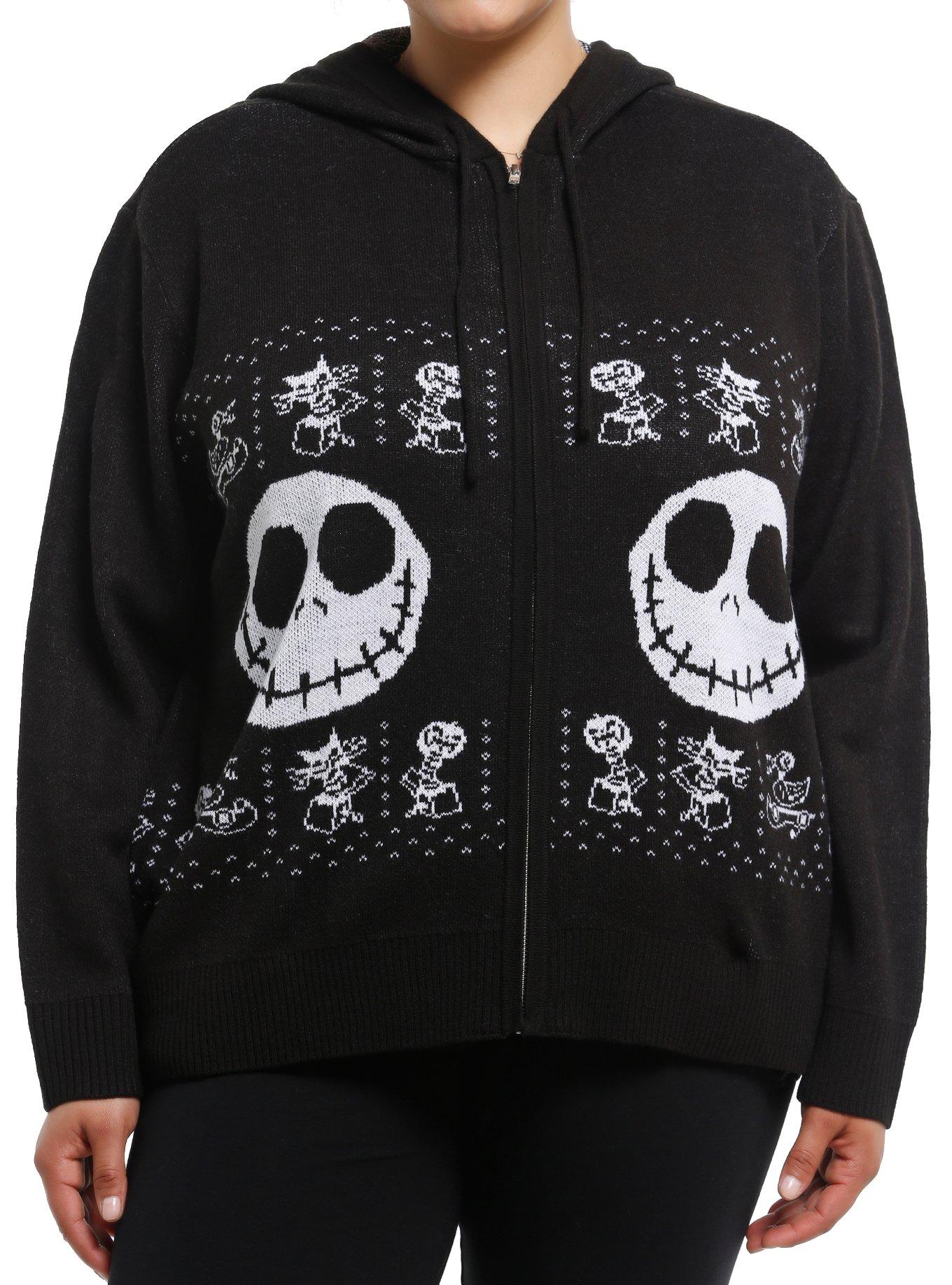 Her Universe The Nightmare Before Christmas Jack Fair Isle Hoodie Plus Size, , hi-res