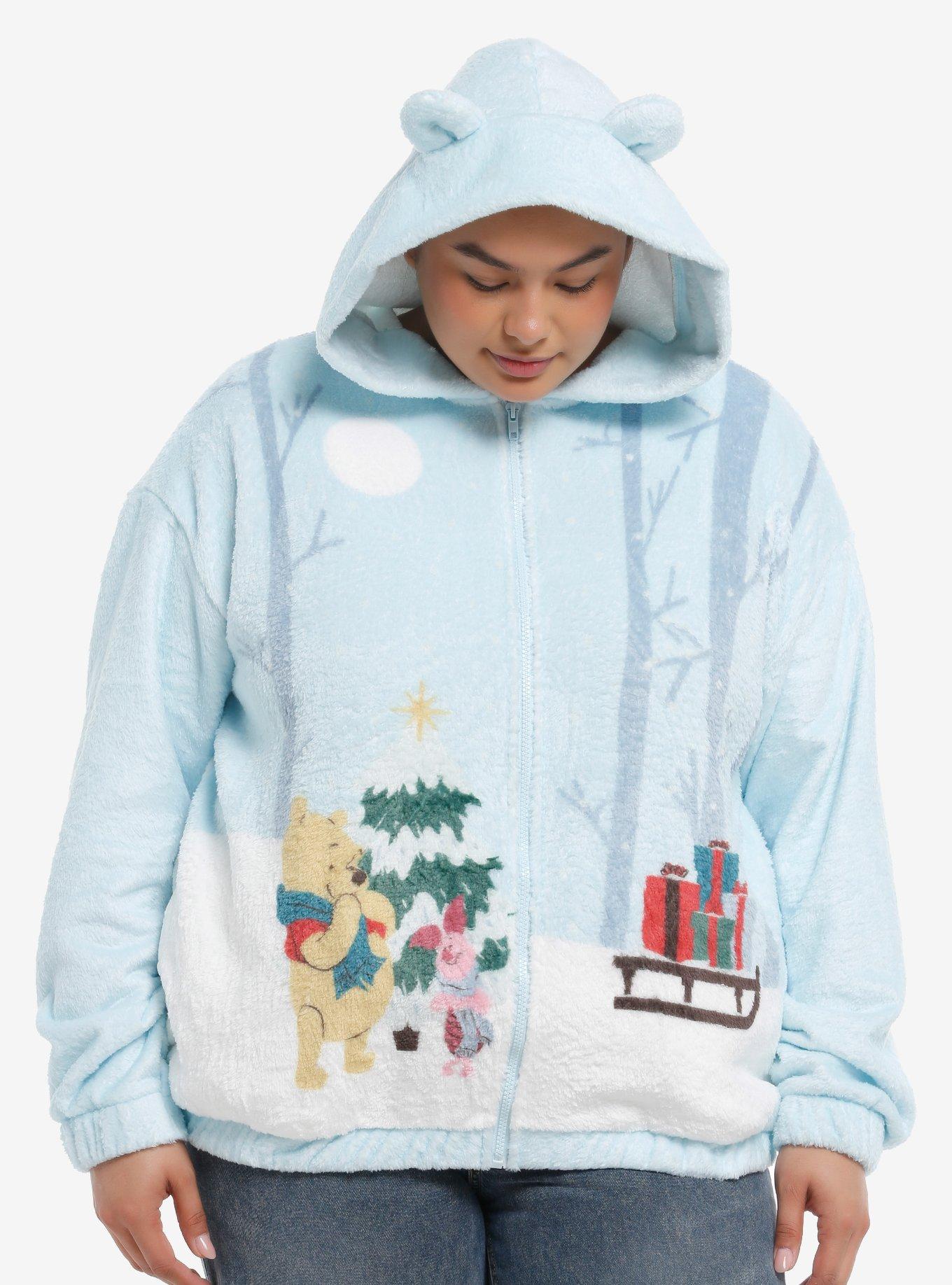 Her Universe Disney Winnie The Pooh Winter Sherpa Hoodie Plus Size, , hi-res