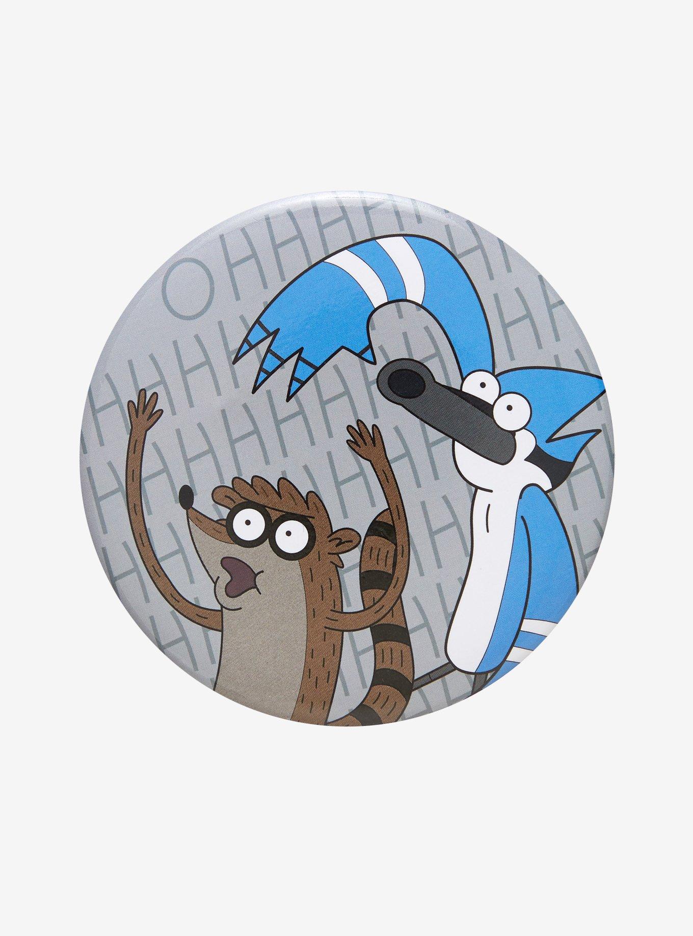 Regular Show Mordecai & Rigby Button Pin, , hi-res