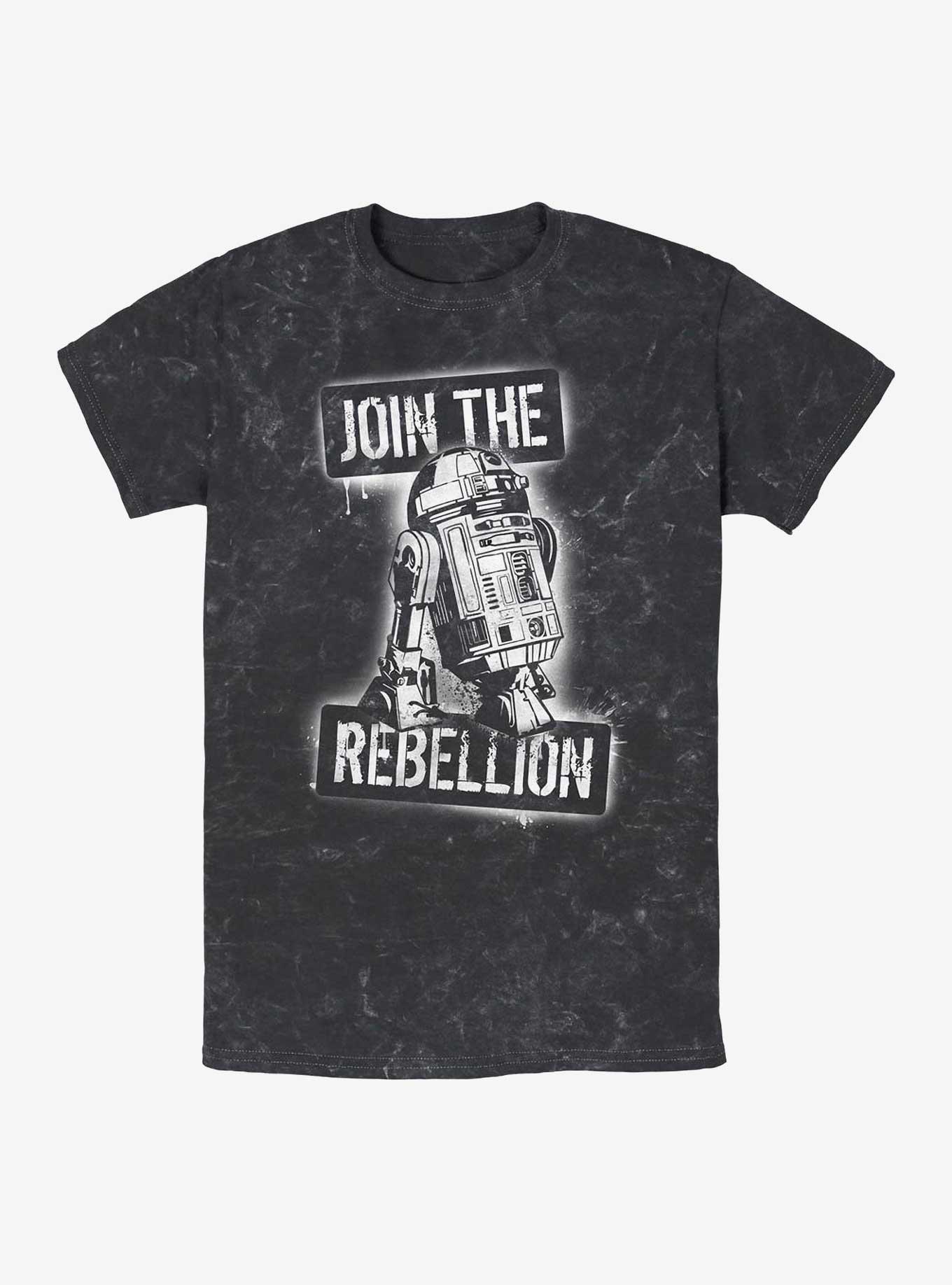 Star Wars Join The Rebels Mineral Wash T-Shirt, BLACK, hi-res