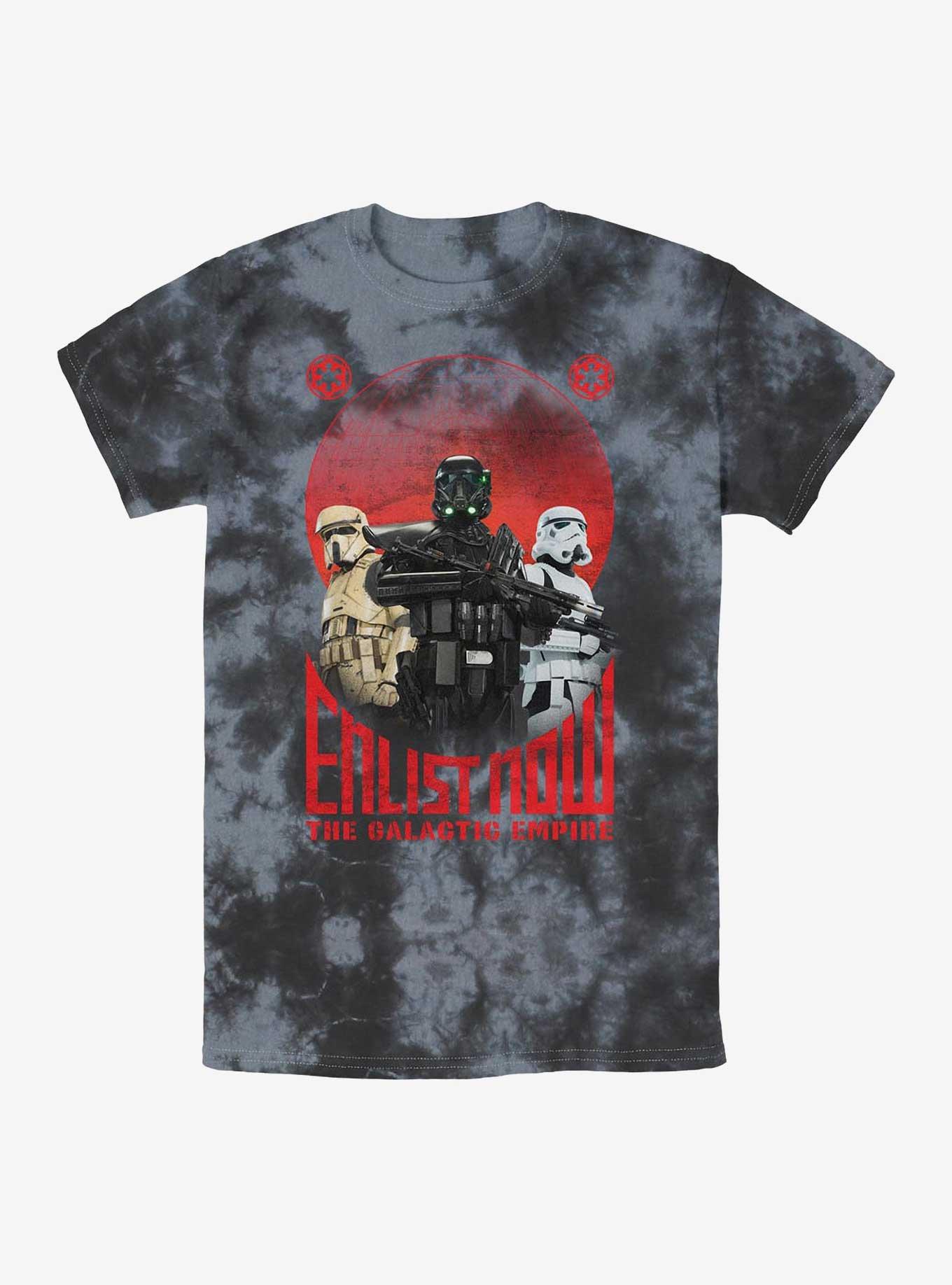 Star Wars Enlist Now Tye-Dye T-Shirt, BLKCHAR, hi-res