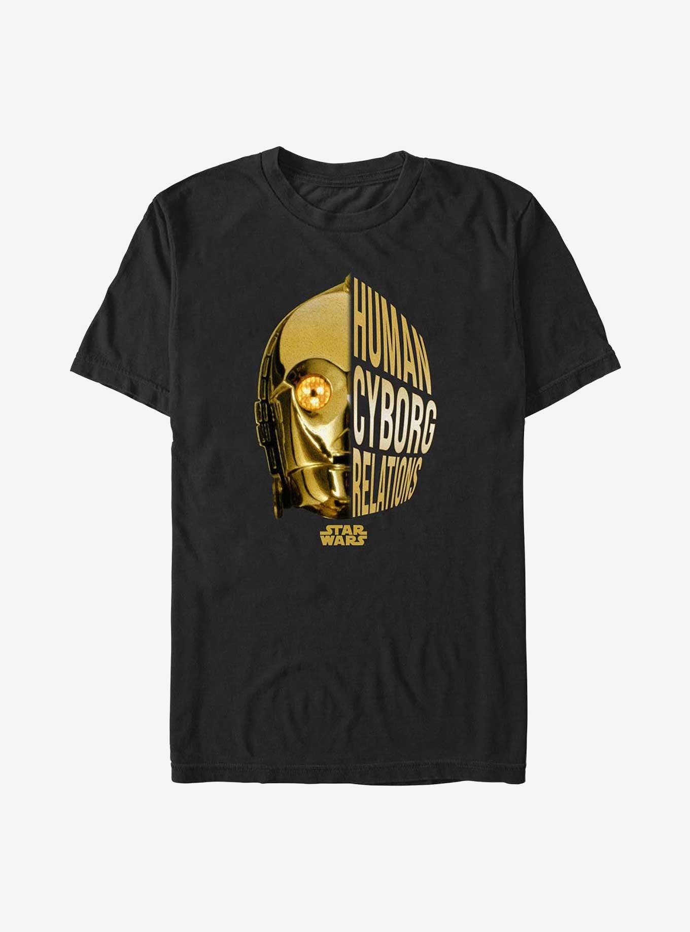 Star Wars C3Po Dark Split Garment-Dyed T-Shirt, BLACK, hi-res