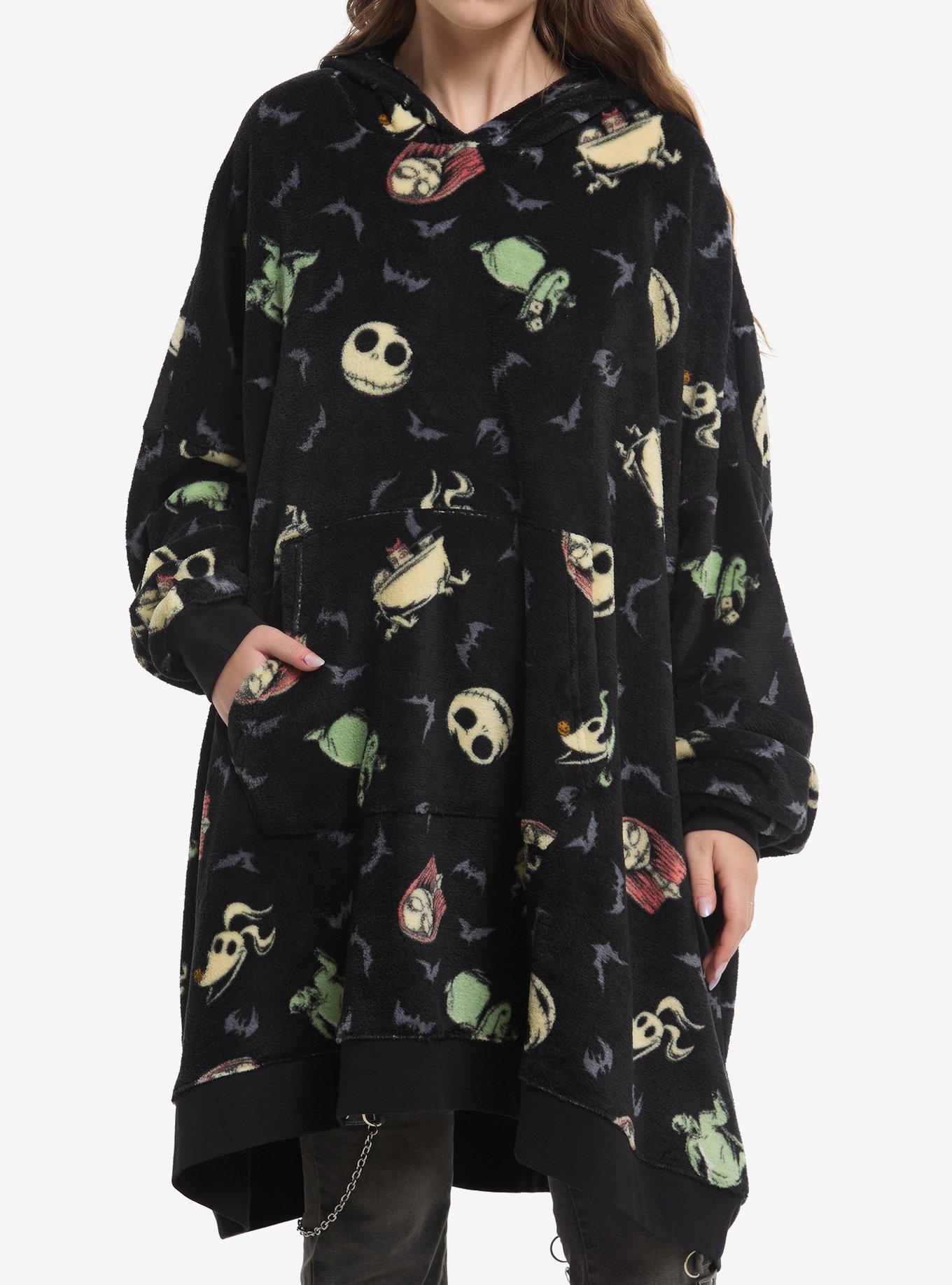 Our Universe The Nightmare Before Christmas Icons Fuzzy Oversized Hoodie, , hi-res