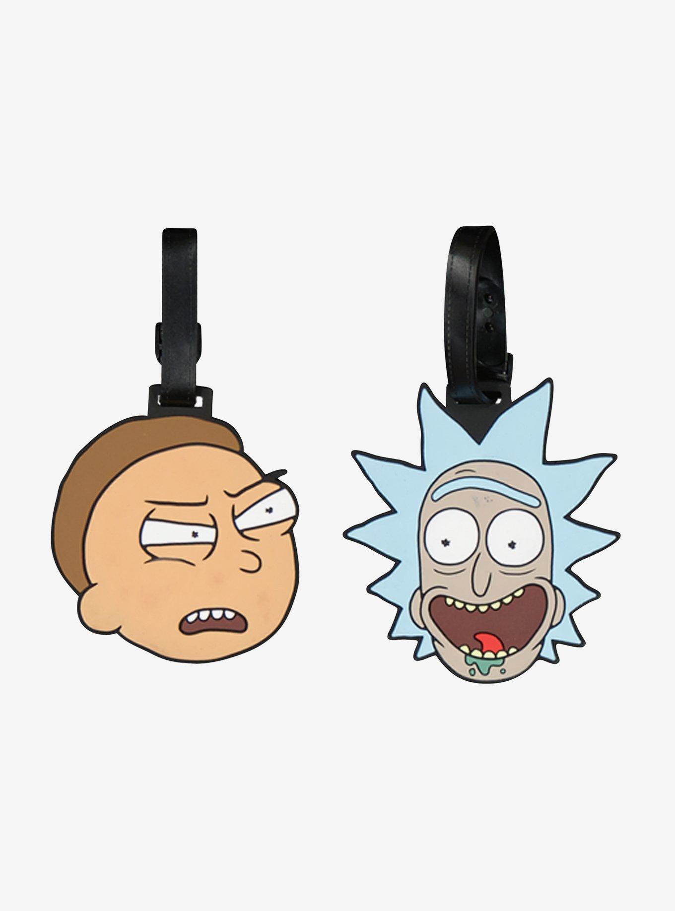 Rick and Morty Heads 2-Piece Luggage Tag Set, , hi-res