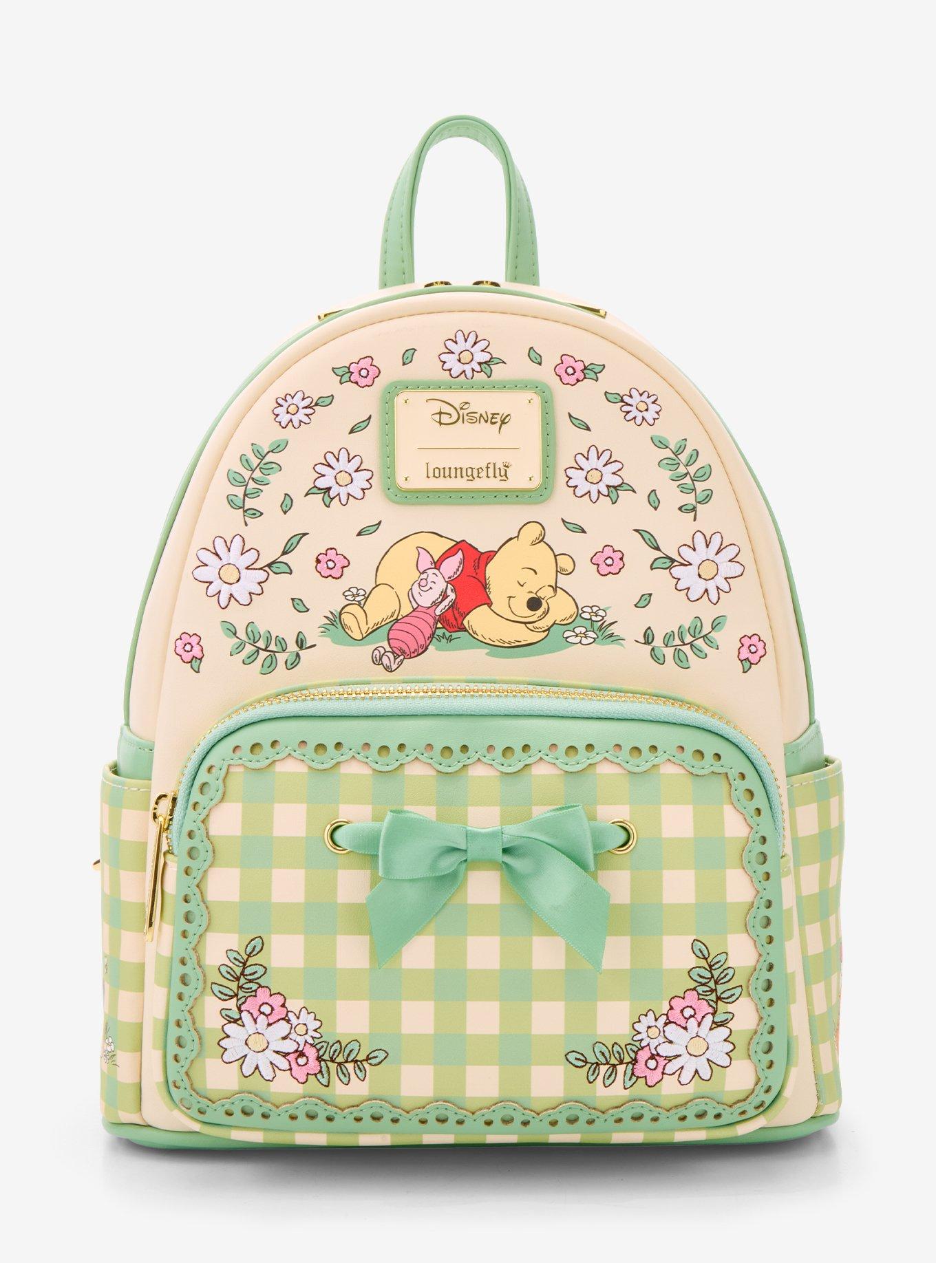 Loungefly Disney Winnie the Pooh Floral Gingham Mini Backpack - BoxLunch Exclusive, , hi-res
