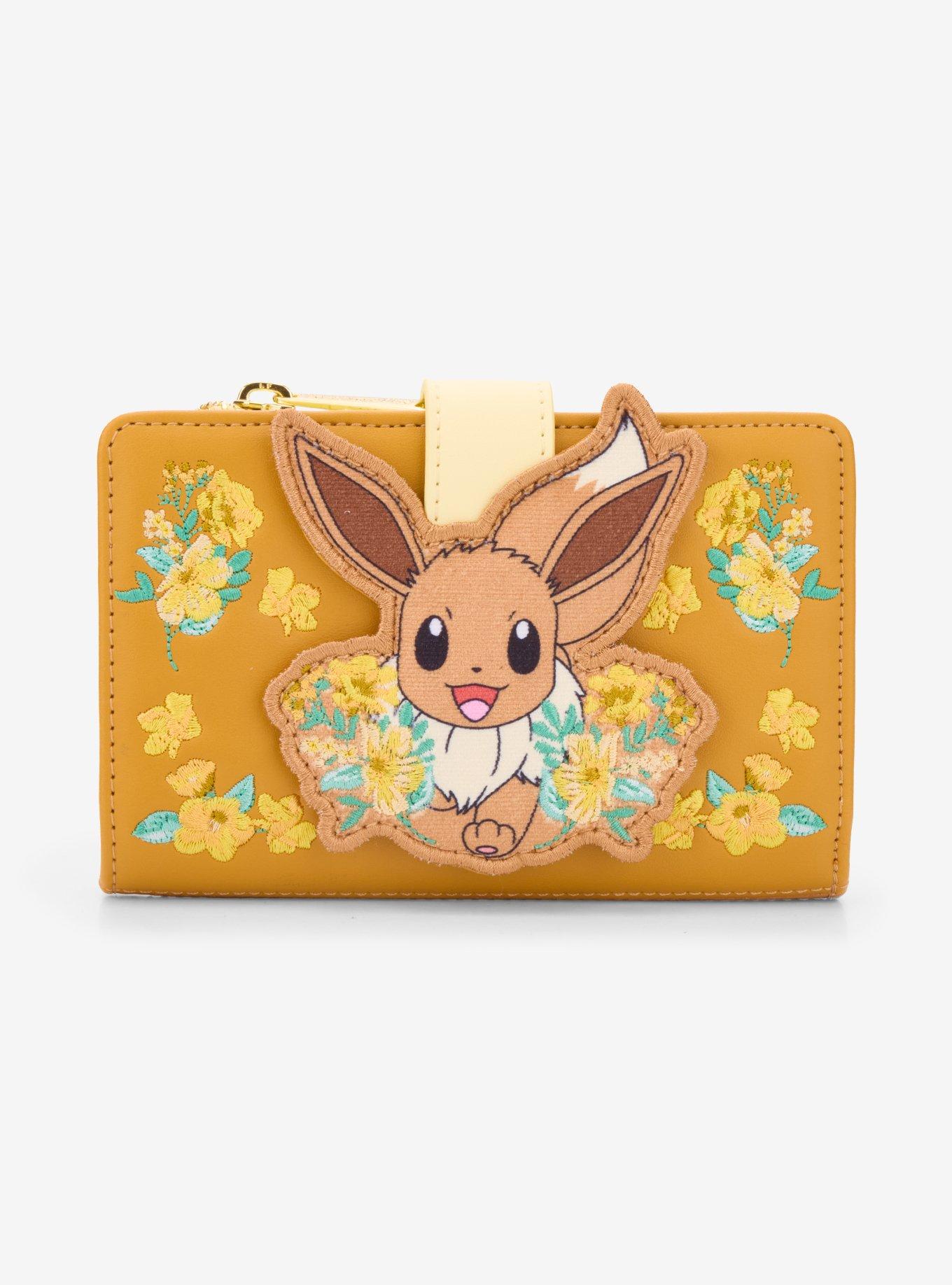 Loungefly Pok&eacute;mon Eevee Floral Snap Wallet &mdash; BoxLunch Exclusive, , hi-res