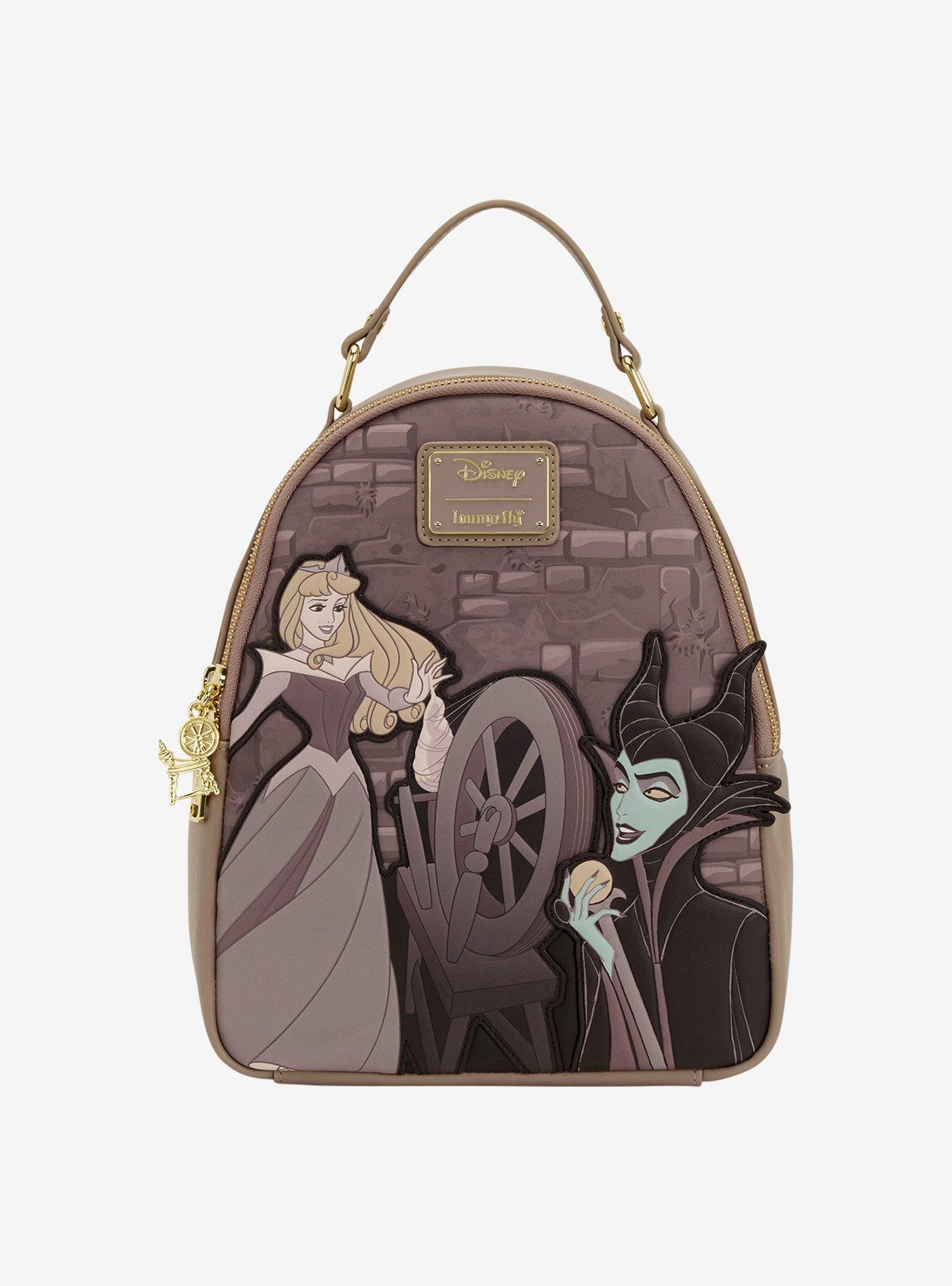 Loungefly Disney Sleeping Beauty Aurora & Maleficent Spinning Wheel Mini Backpack, , hi-res