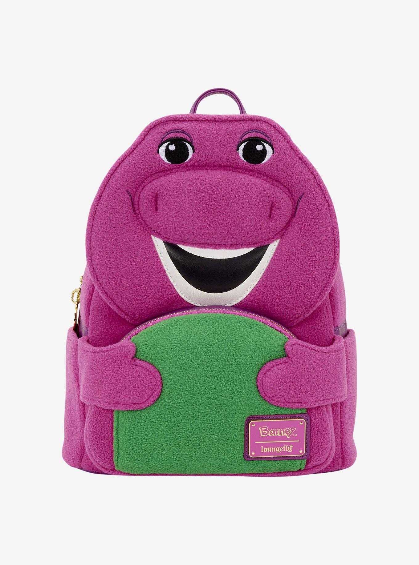 Loungefly Barney Figural Fleece Mini Backpack, , hi-res