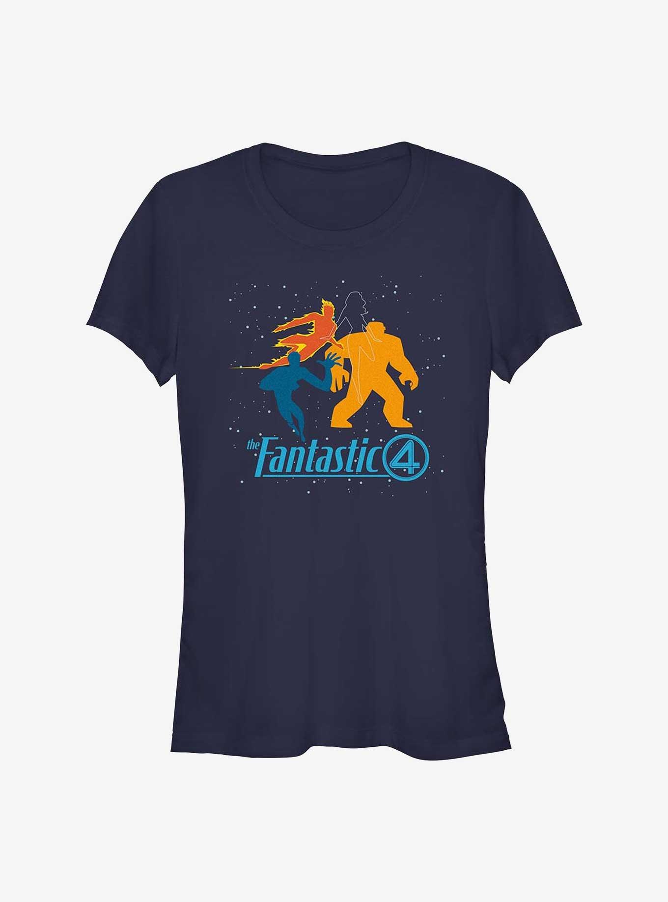 Marvel The Fantastic Four: First Steps Fantastic Silhouette Girls T-Shirt, NAVY, hi-res