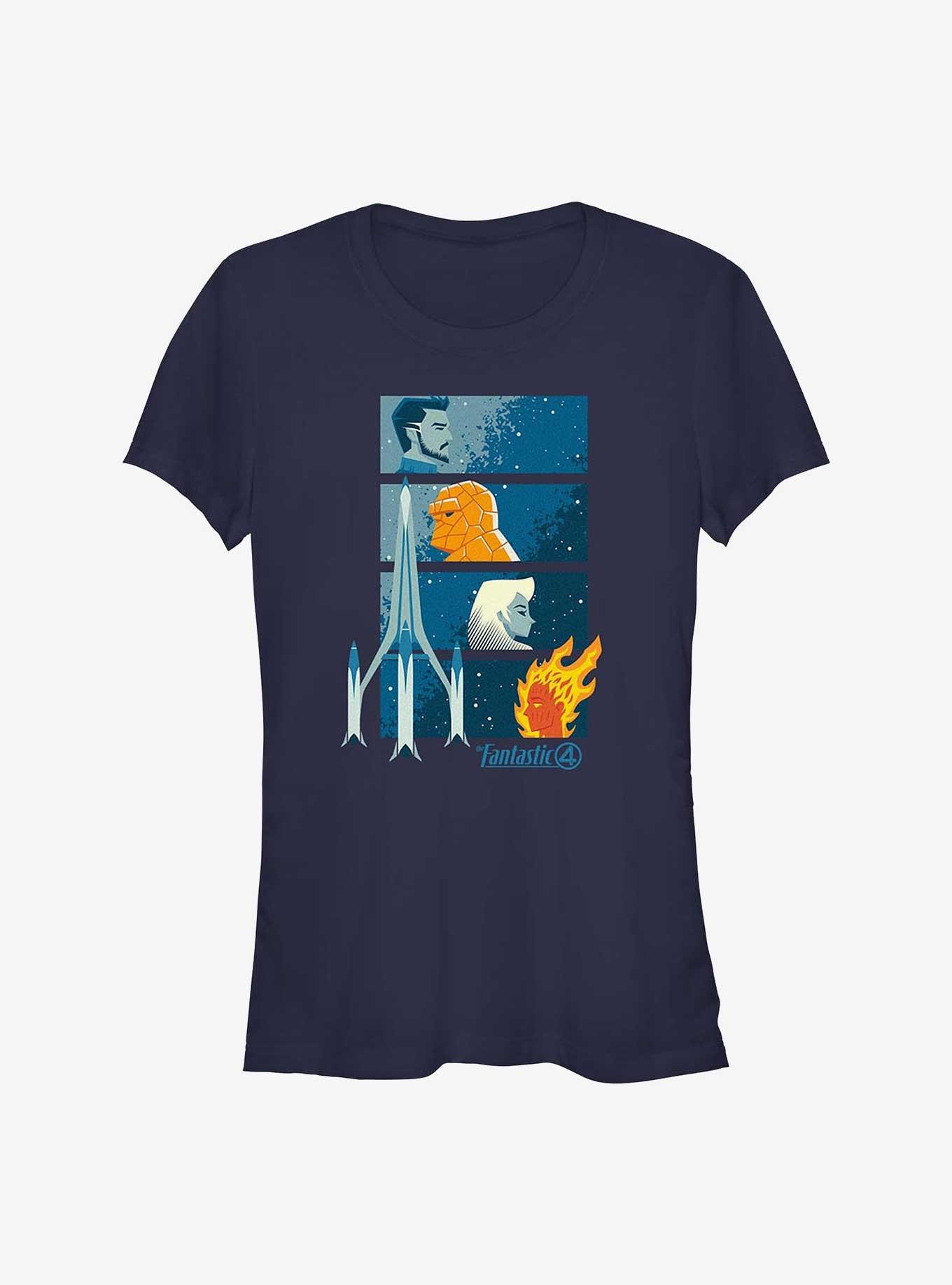 Marvel The Fantastic Four: First Steps Fantastic Four Project Girls T-Shirt, NAVY, hi-res