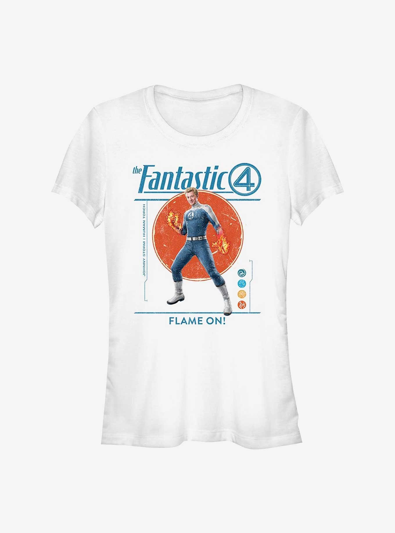 Marvel The Fantastic Four: First Steps Human Torch Pose Girls T-Shirt