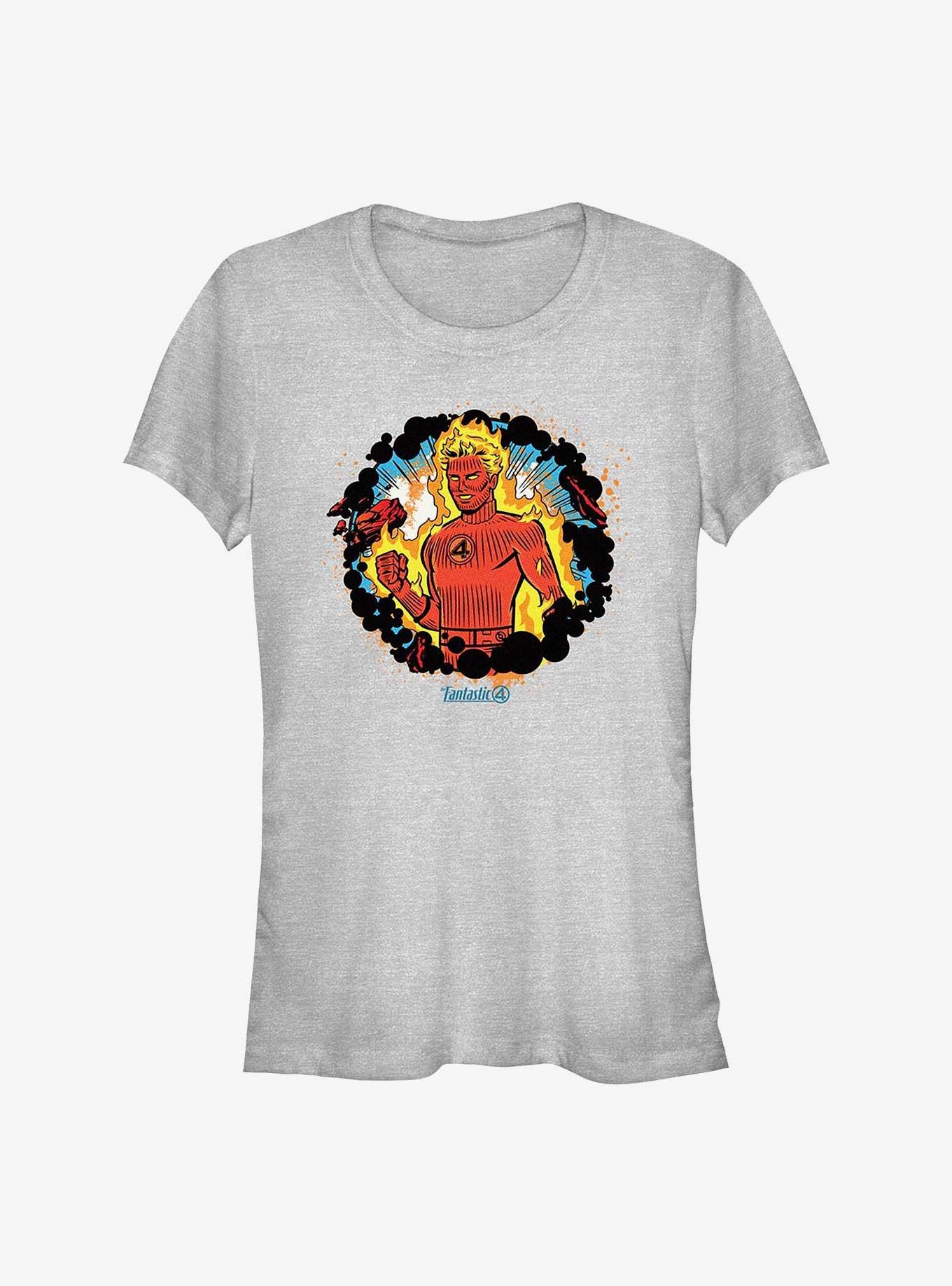 Marvel The Fantastic Four: First Steps Fire Power Girls T-Shirt, ATH HTR, hi-res