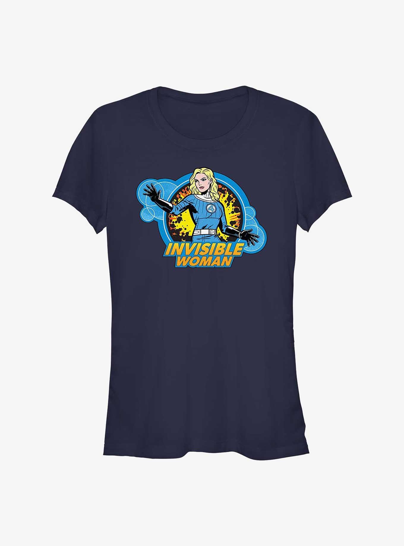 Marvel The Fantastic Four: First Steps Invisible Power Girls T-Shirt, NAVY, hi-res