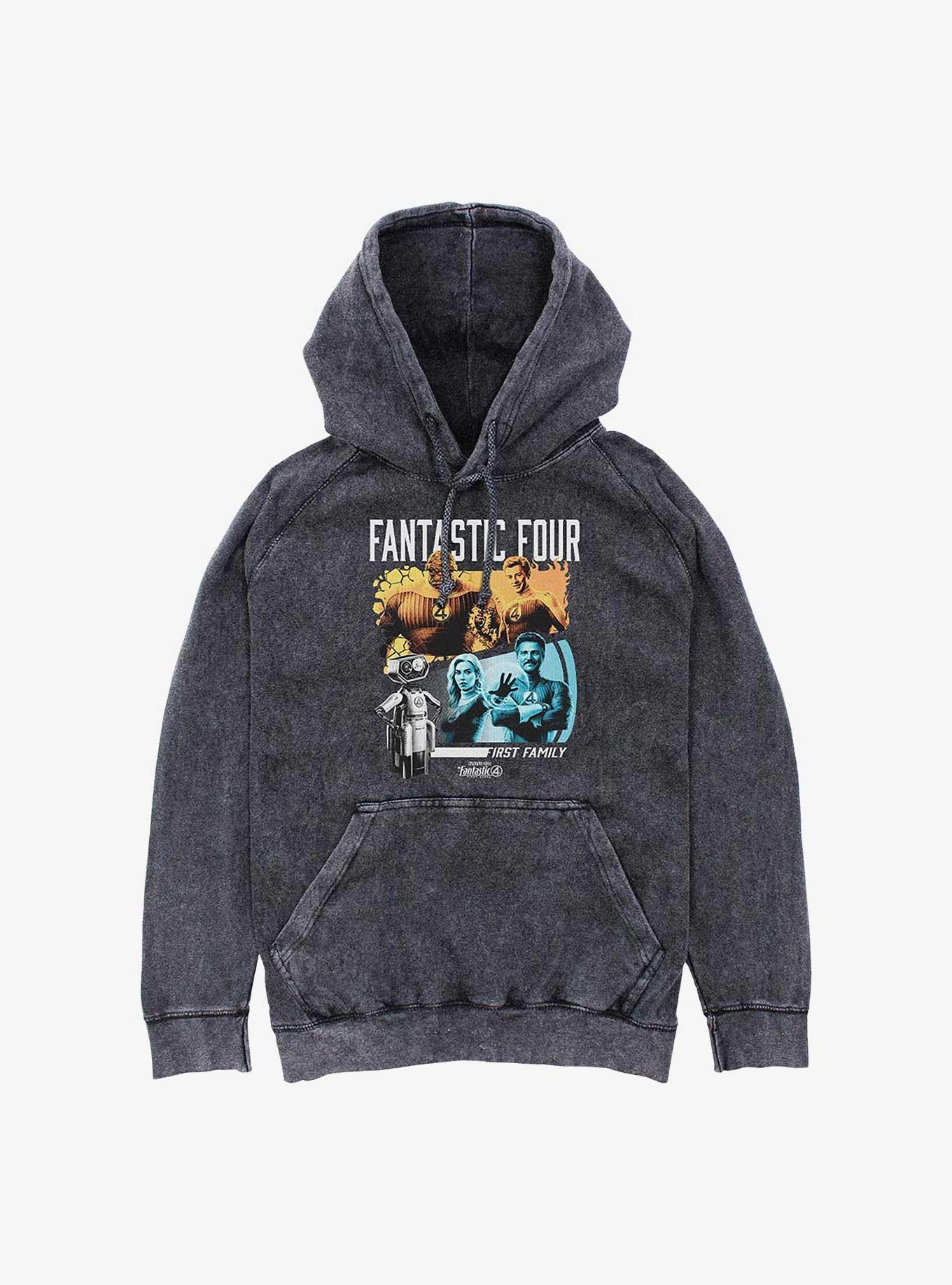 Marvel The Fantastic Four: First Steps Family N Herbie Mineral Wash Hoodie, , hi-res
