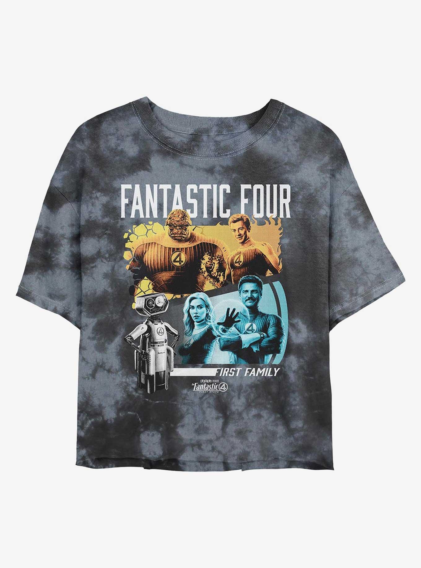 Marvel The Fantastic Four: First Steps Family N Herbie Girls Tie-Dye Crop T-Shirt, BLKCHAR, hi-res