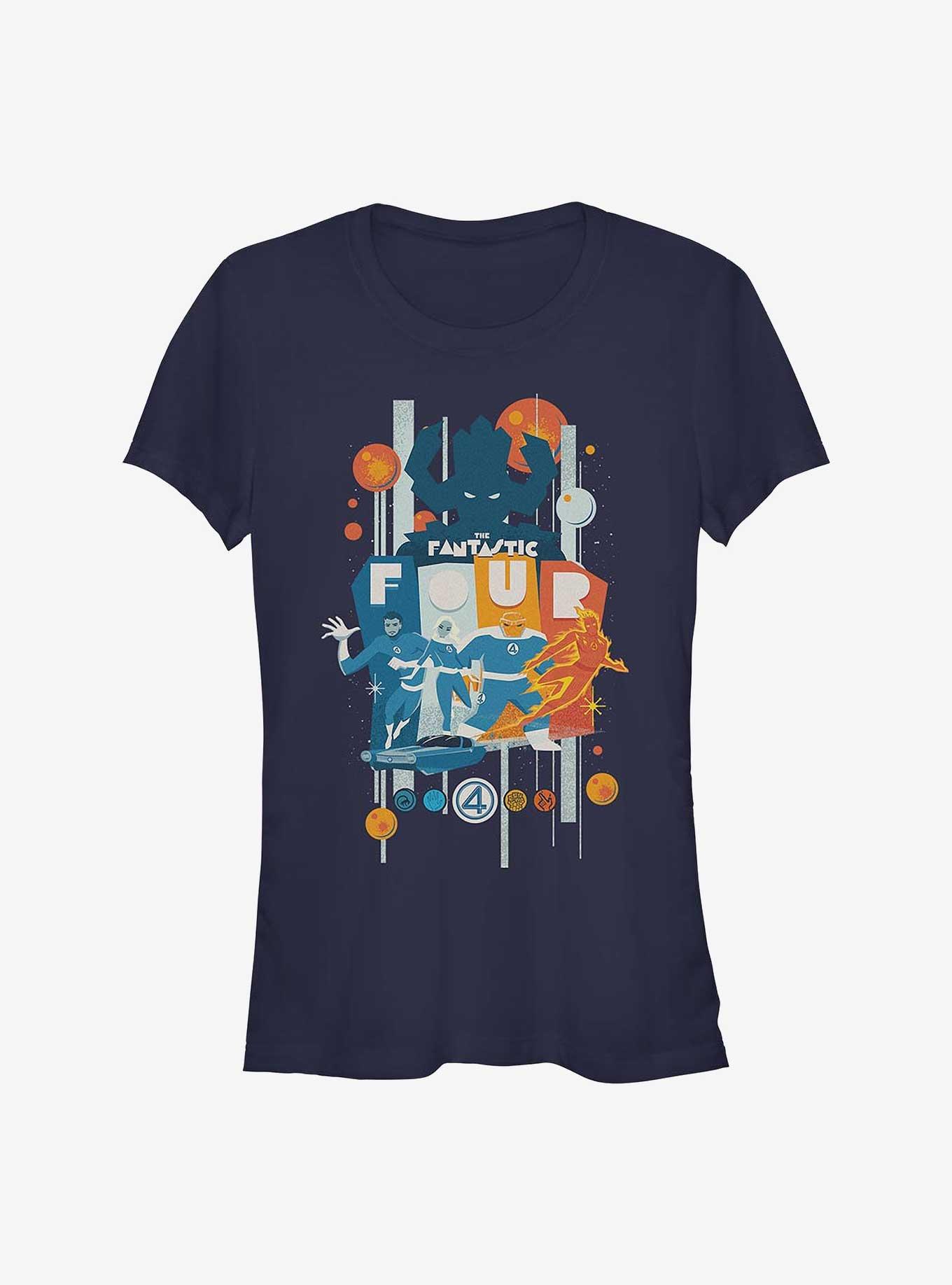 Marvel The Fantastic Four: First Steps Retro Cosmic Power Girls T-Shirt