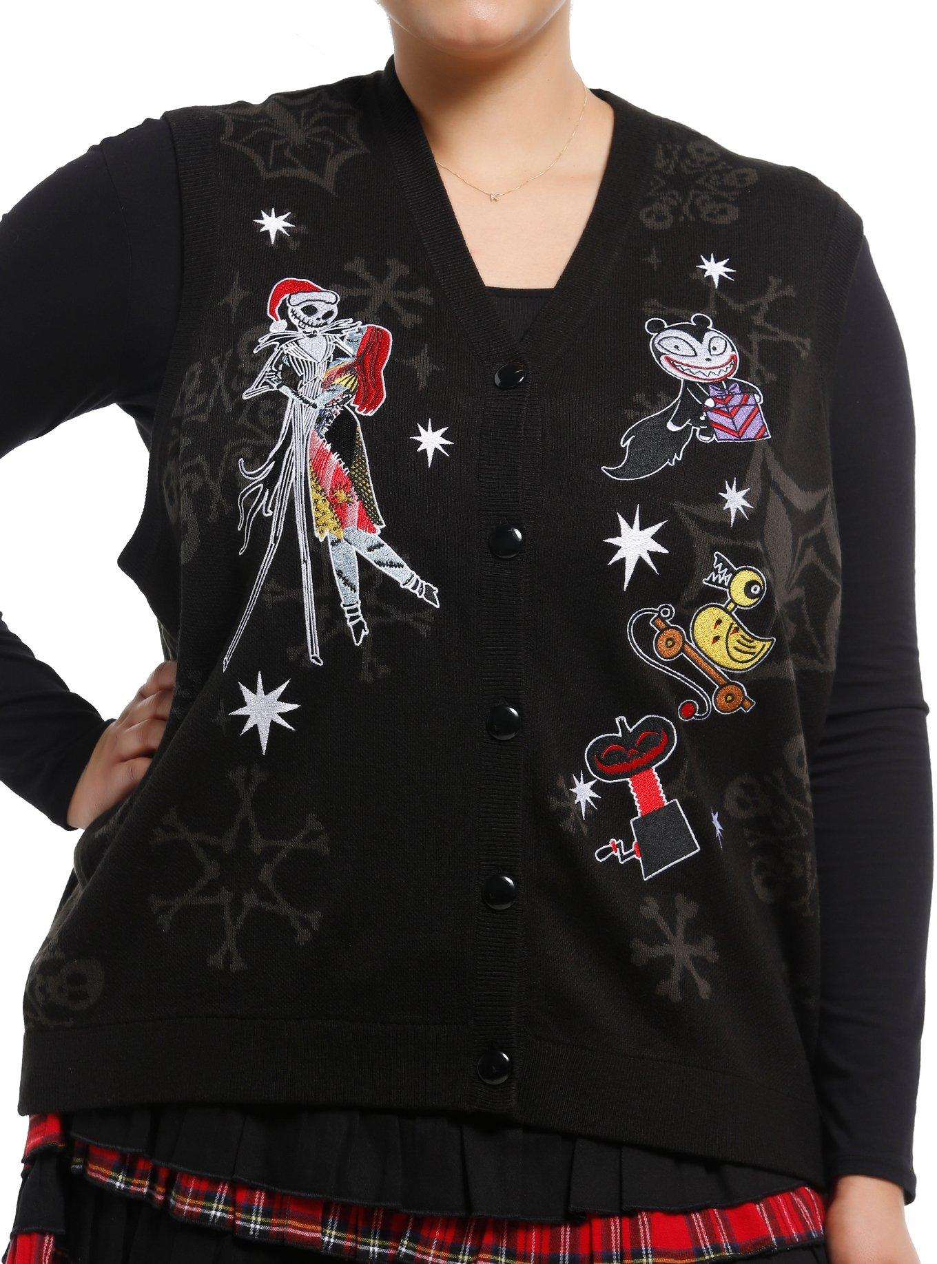 Her Universe The Nightmare Before Christmas Holiday Girls Sweater Vest Plus Size, , hi-res