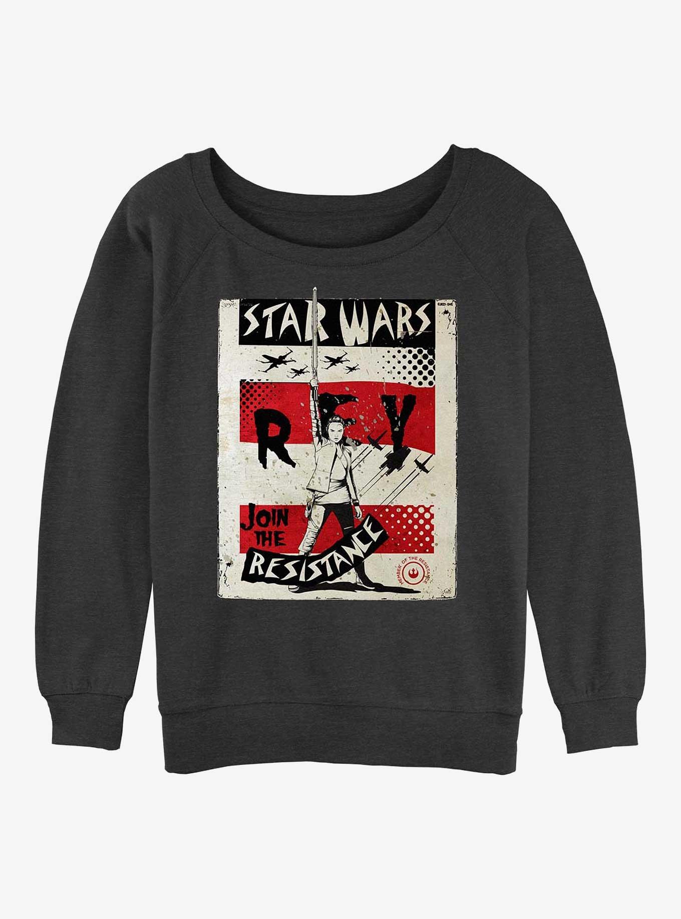 Star Wars Right Fist Girls Slouchy Sweatshirt, CHAR HTR, hi-res