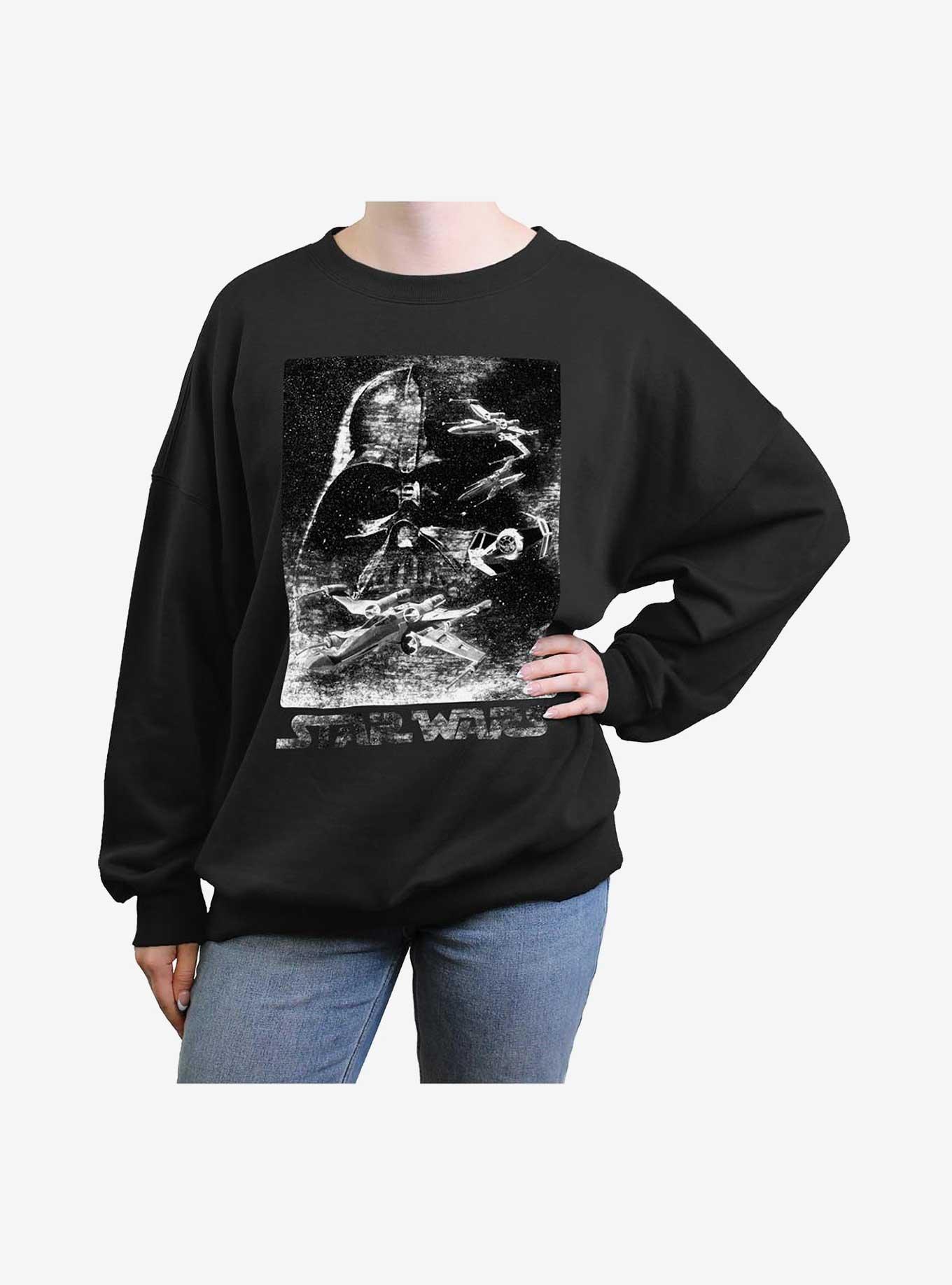 Star Wars Static Avenger Girls Oversized Sweatshirt, BLACK, hi-res