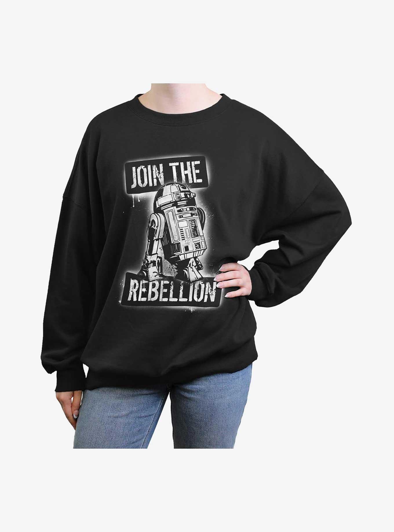 Star Wars Join The Rebels Girls Oversized Sweatshirt, BLACK, hi-res