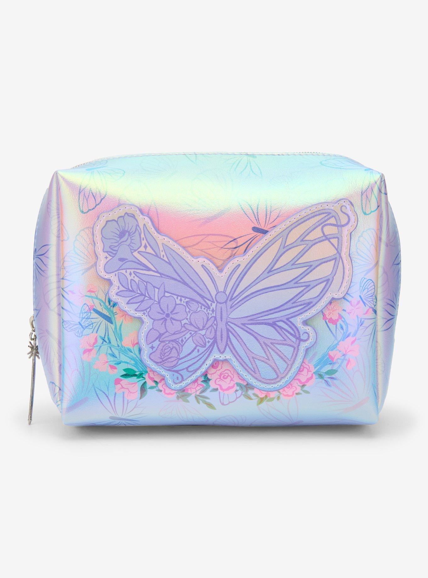Wicked Glinda Butterfly Iridescent Cosmetic Bag - BoxLunch Exclusive, , hi-res
