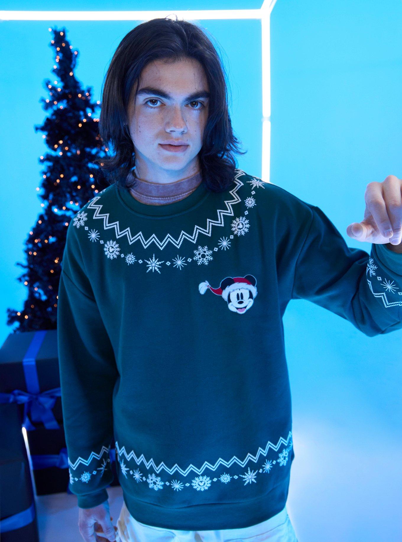 Our Universe Disney Holiday Mickey Mouse Snowflake Sweatshirt, , hi-res