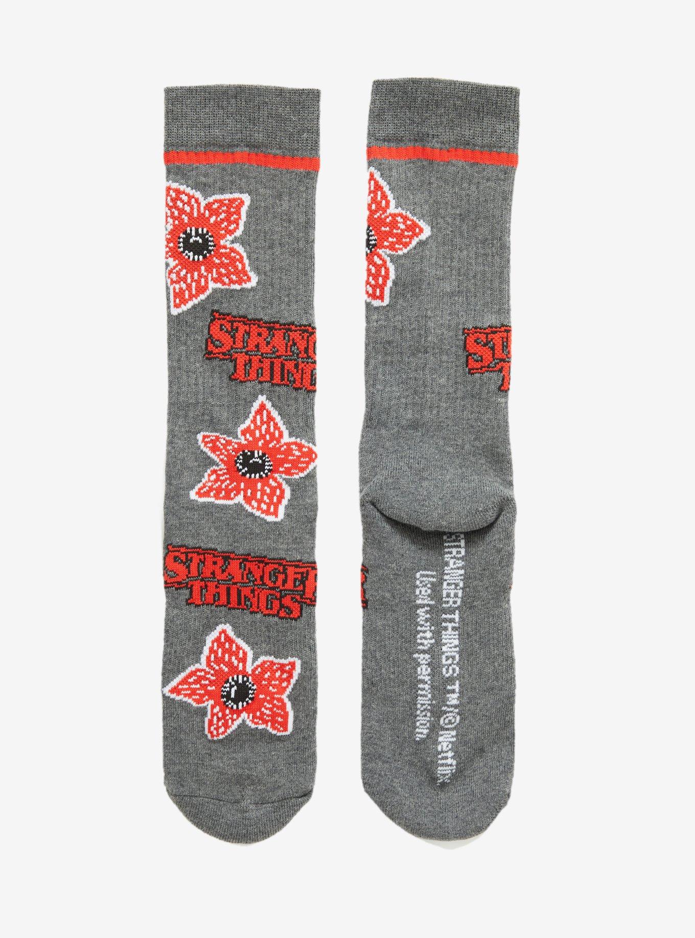 Stranger Things Demogorgon Allover Print Crew Socks - BoxLunch Exclusive, , hi-res